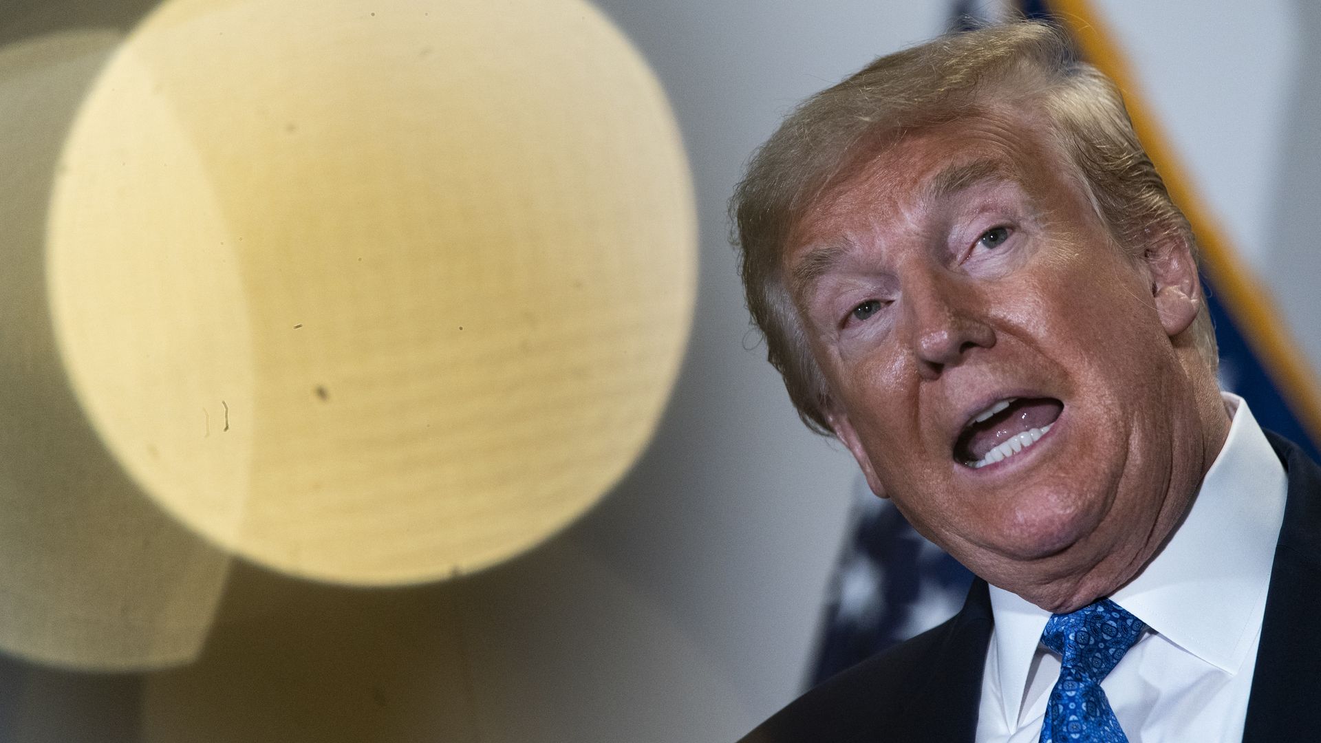 presiden donald trump with his mouth open