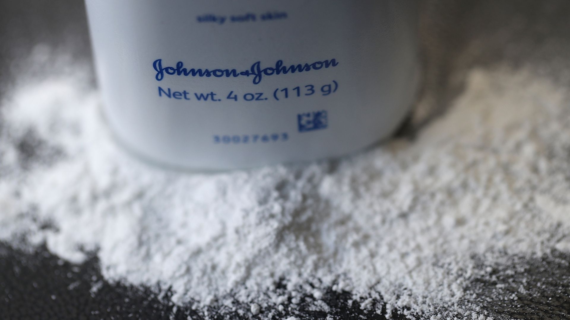 Johnson & Johnson baby powder and bottle.