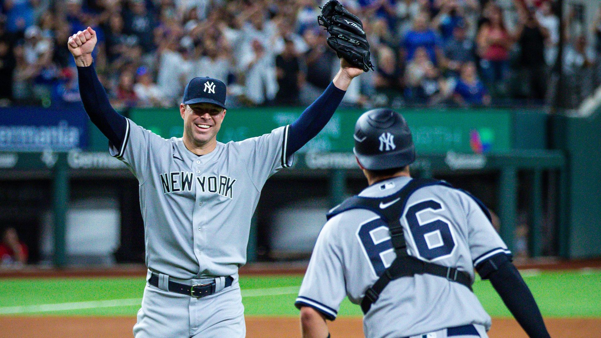 Corey Kluber celebrating