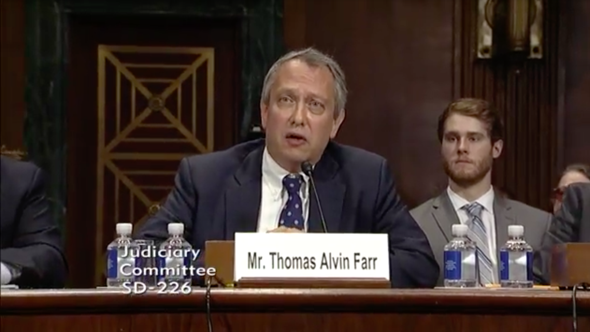 Thomas Farr at a hearing last year. 