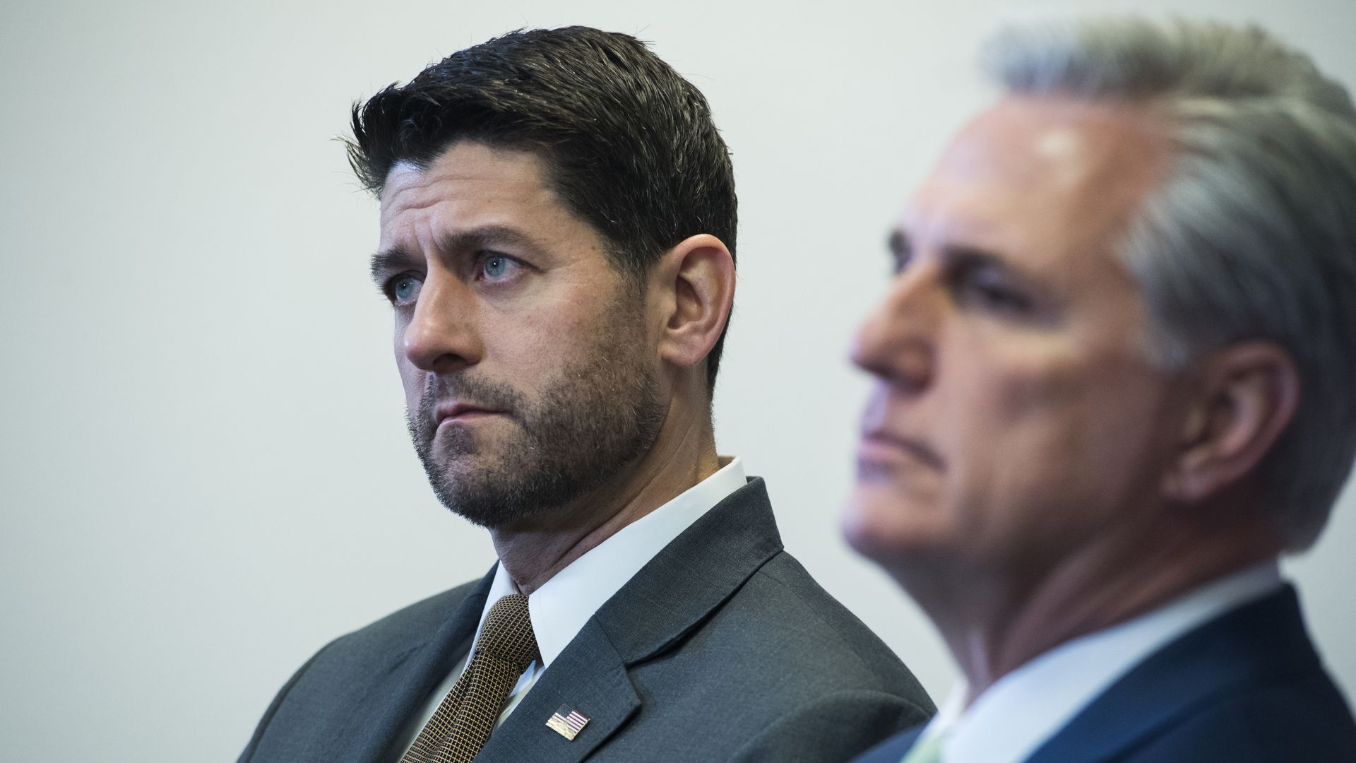 Paul Ryan and Kevin McCarthy look concerned.