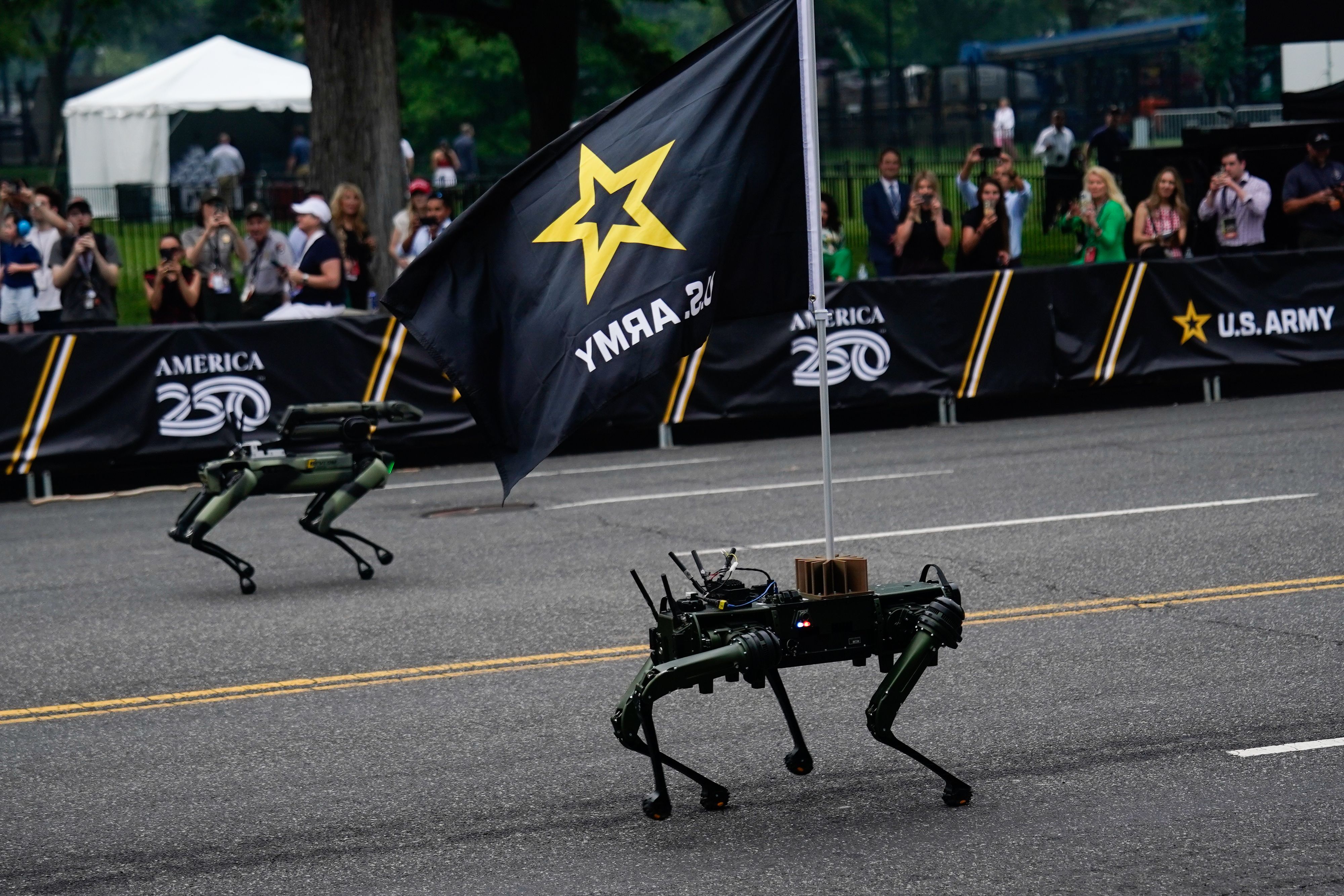 Robot dog in Army parade