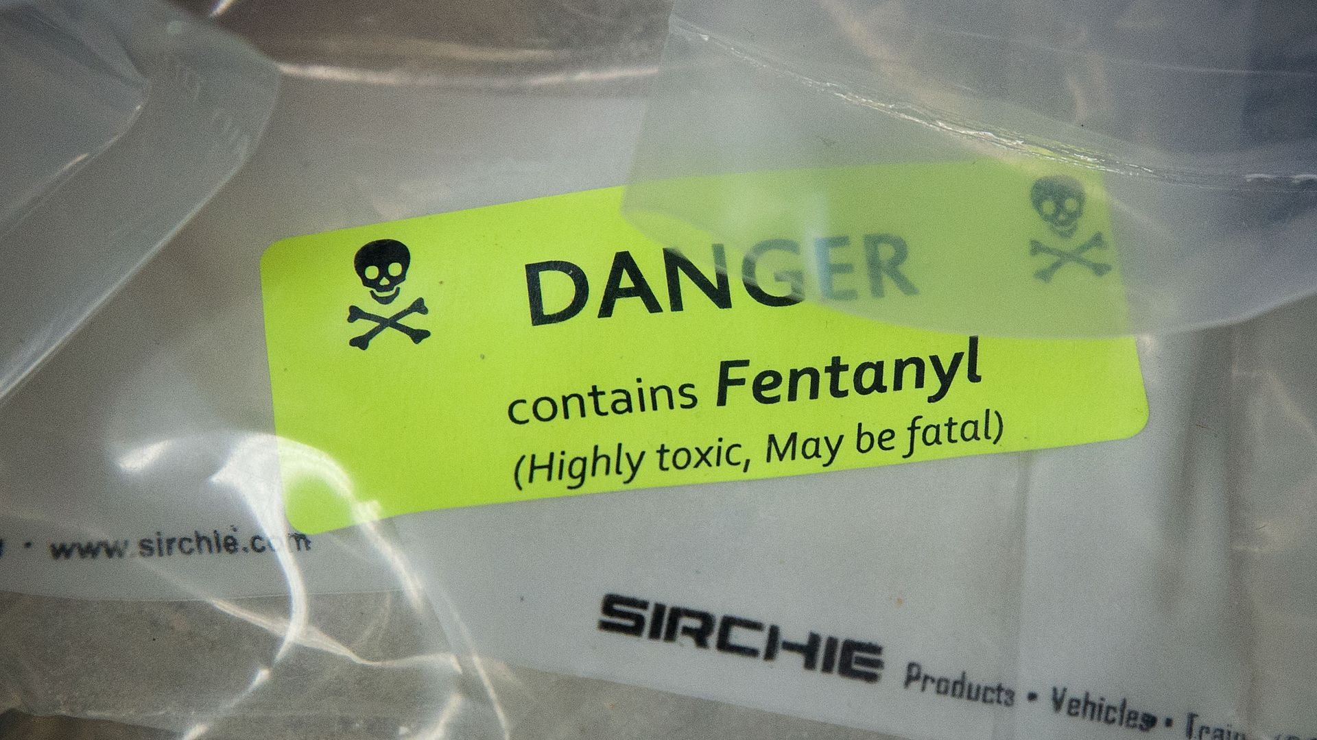 White powder in clear plastic bag. 