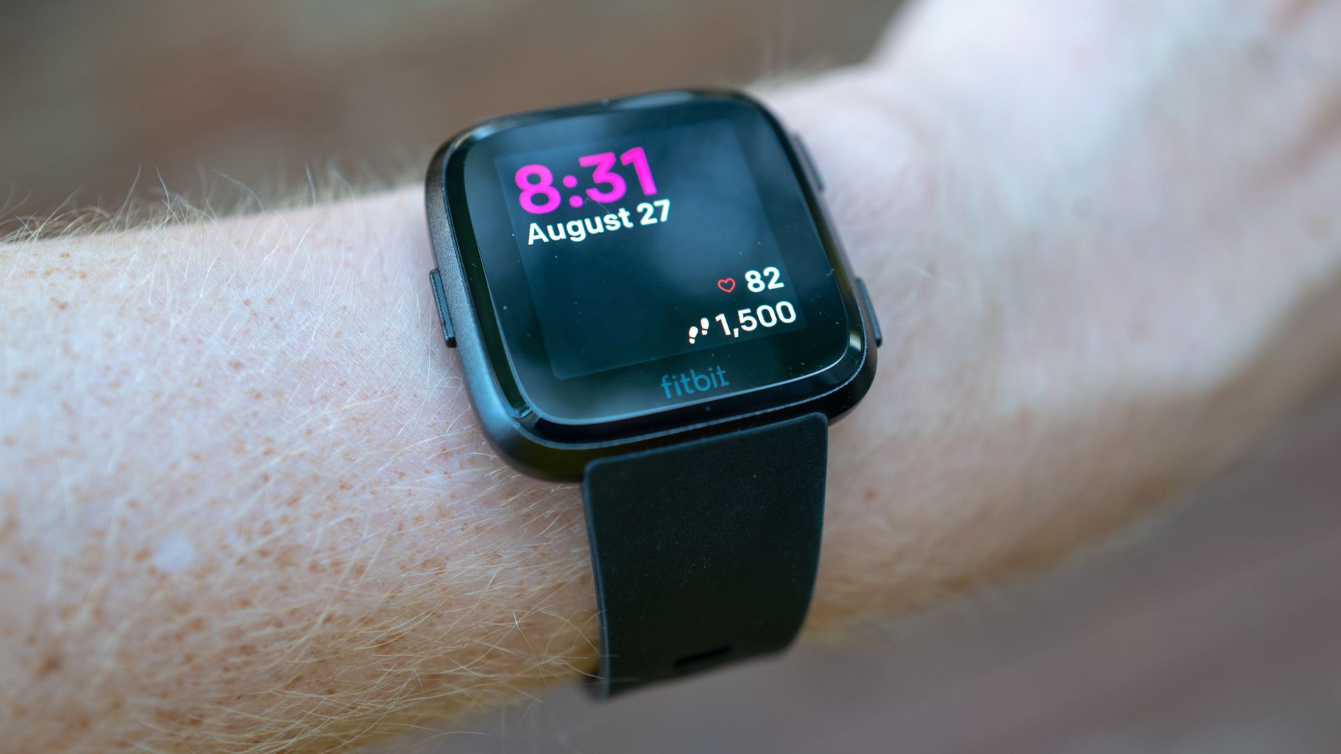  The Fitbit Versa smart watch.