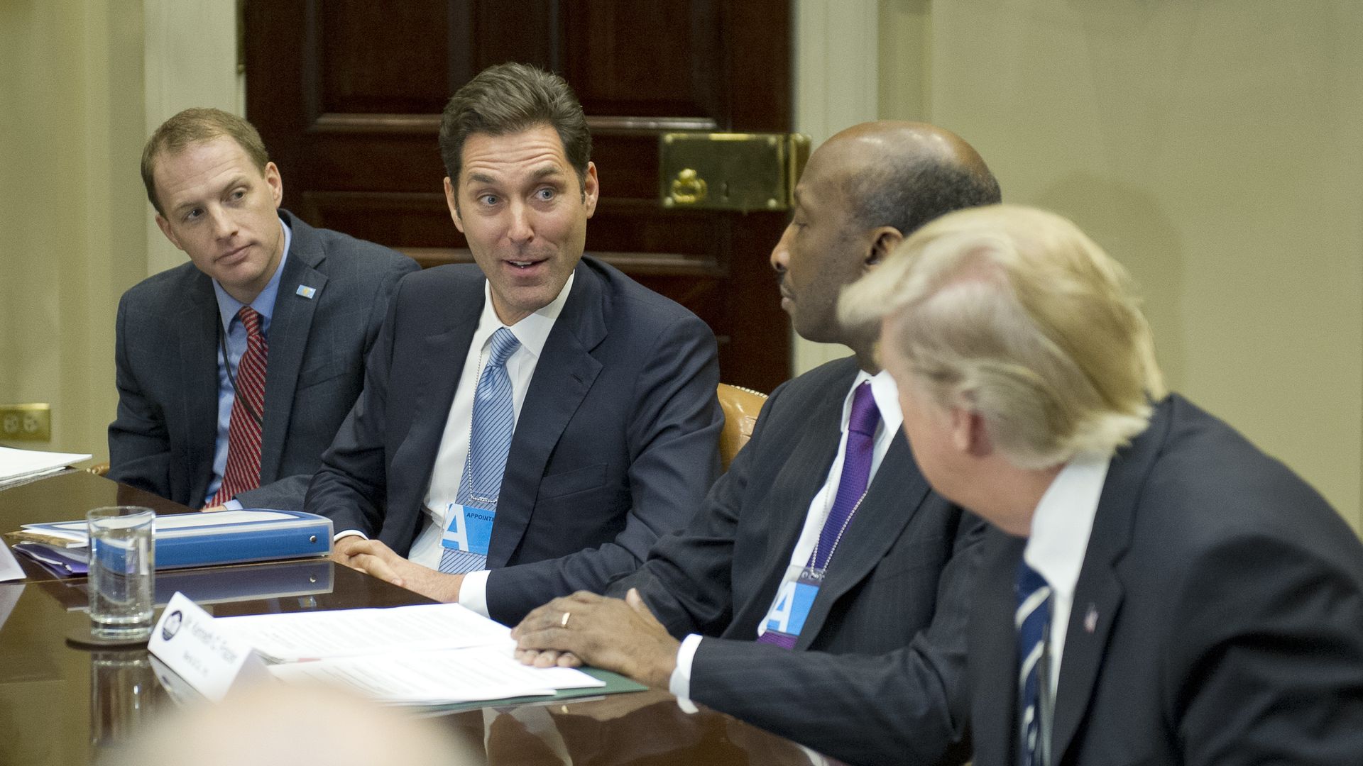 PhRMA lobbyist Steve Ubl at a White House meeting in 2017