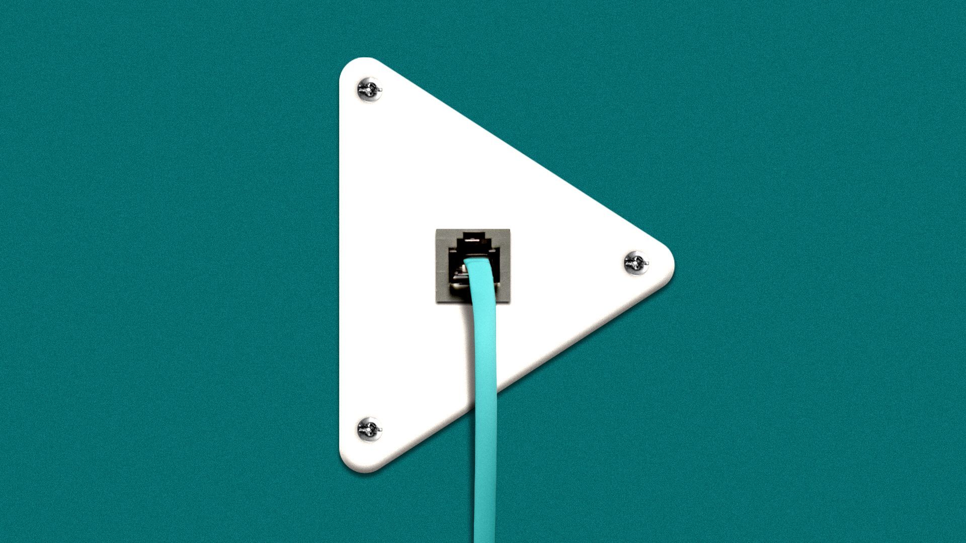 an illustration of a cable plugged into a play button 