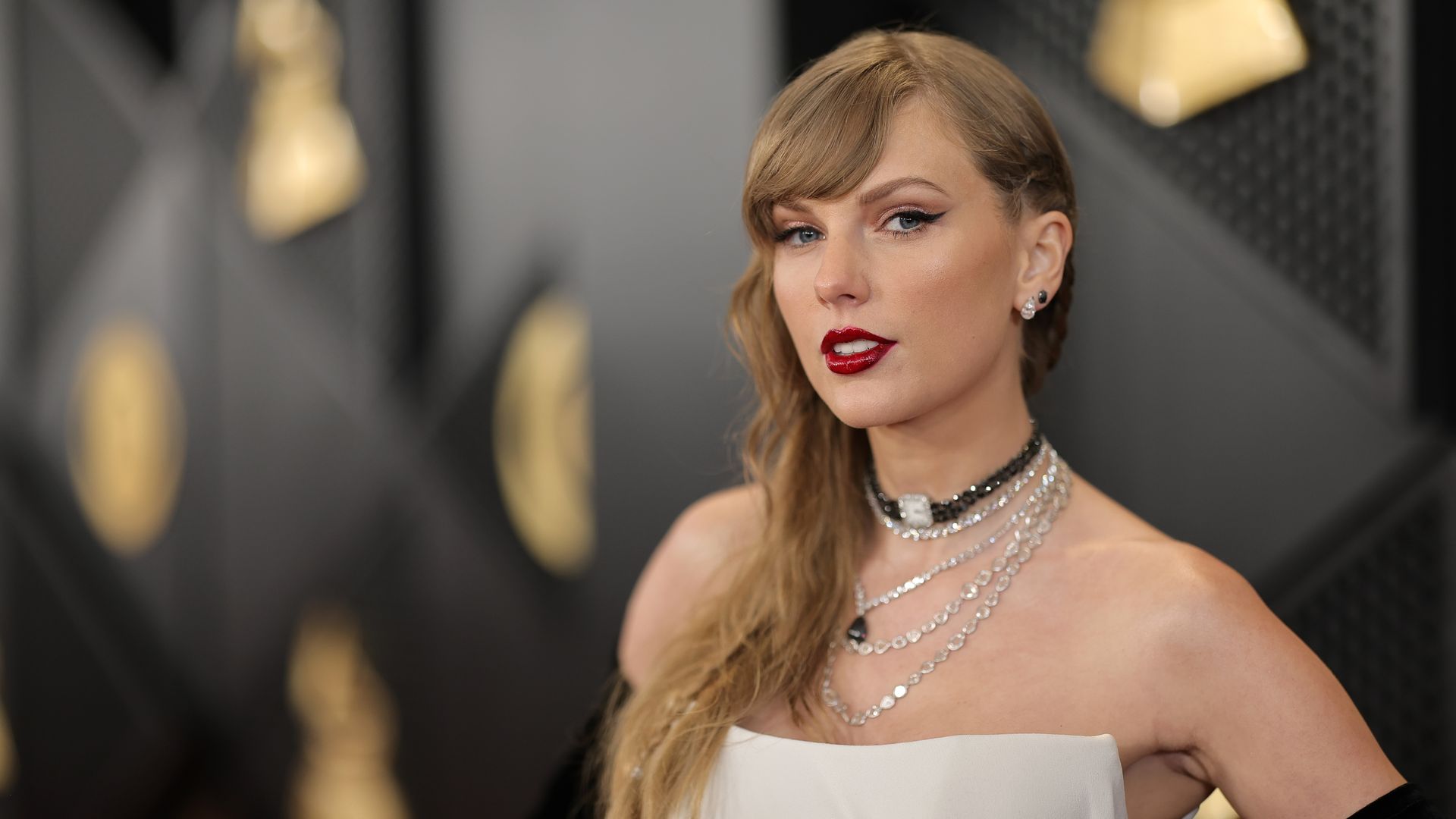 Taylor Swift attends the 66th GRAMMY Awards at Crypto.com Arena on February 04, 2024 in Los Angeles, California.