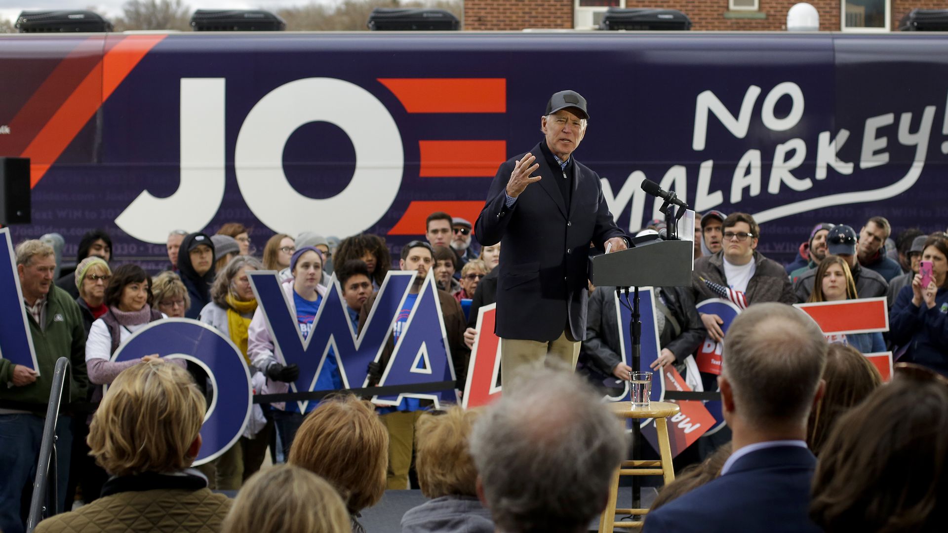 Democratic presidential candidate  Joe Biden speaks during a campaign event on November 30, 2019 in Council Bluffs, Iowa. 