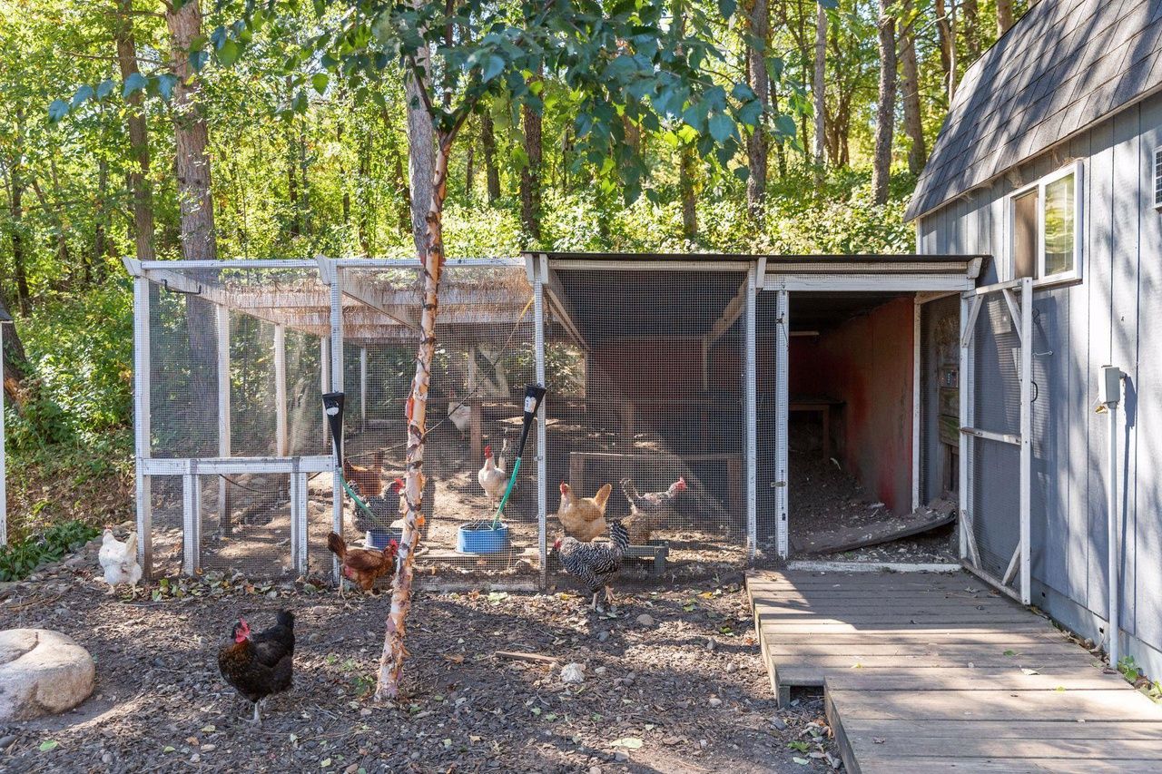 chicken coop on property