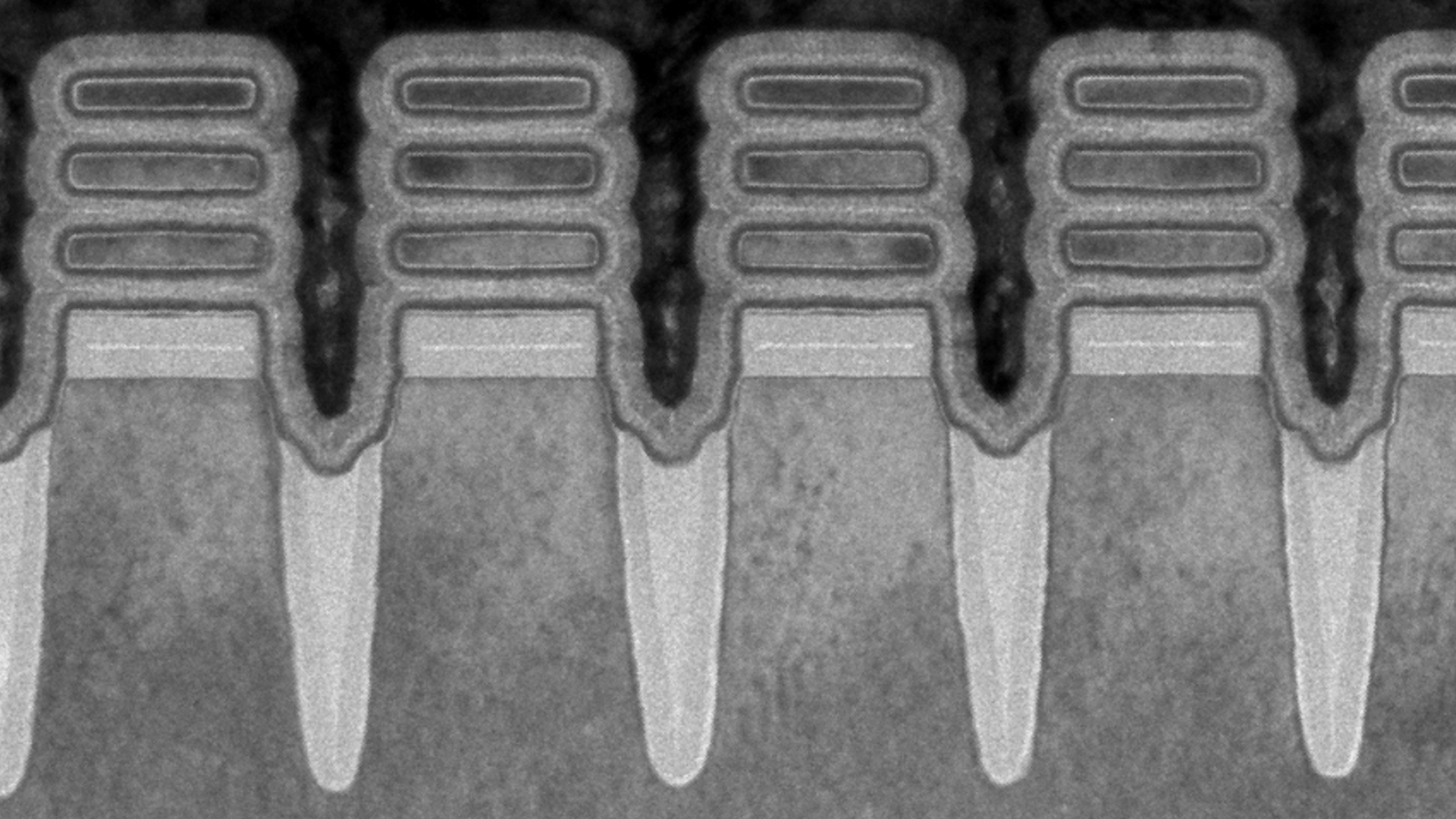 2 nm technology as seen using transmission electron microscopy.
