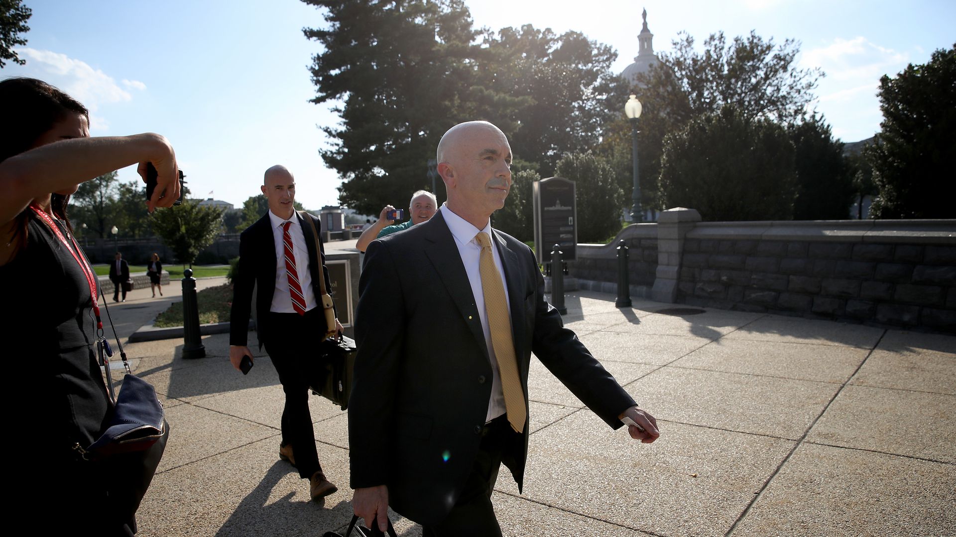 U.S. State Department Inspector General Steve Linick departs the U.S. Capitol October 02, 2019 in Washington, DC.