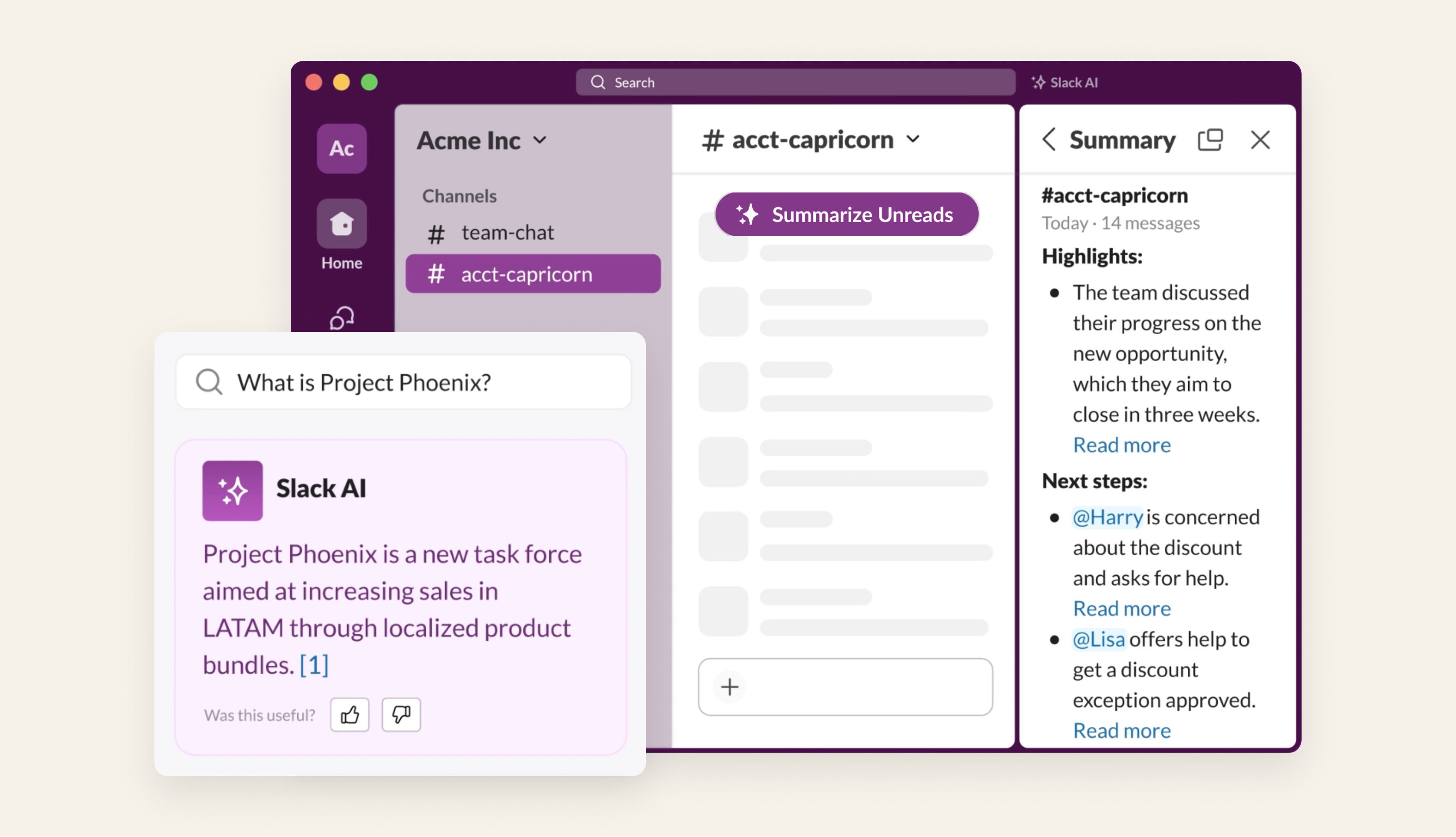 Slack taps AI to help workers catch up from time off