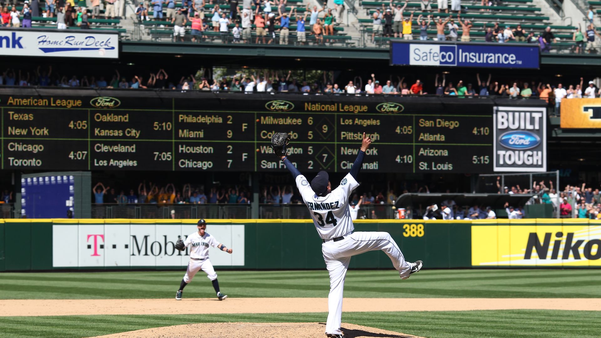 Felix Hernandez after his perfect game