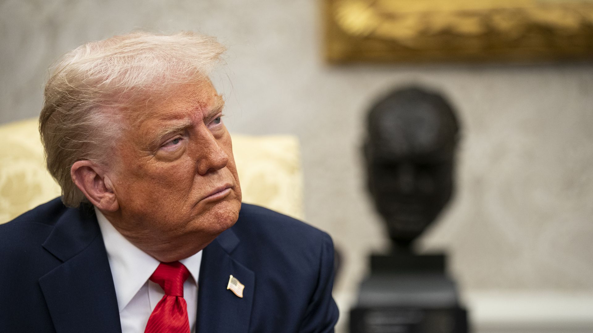 President Donald Trump in the Oval Office.