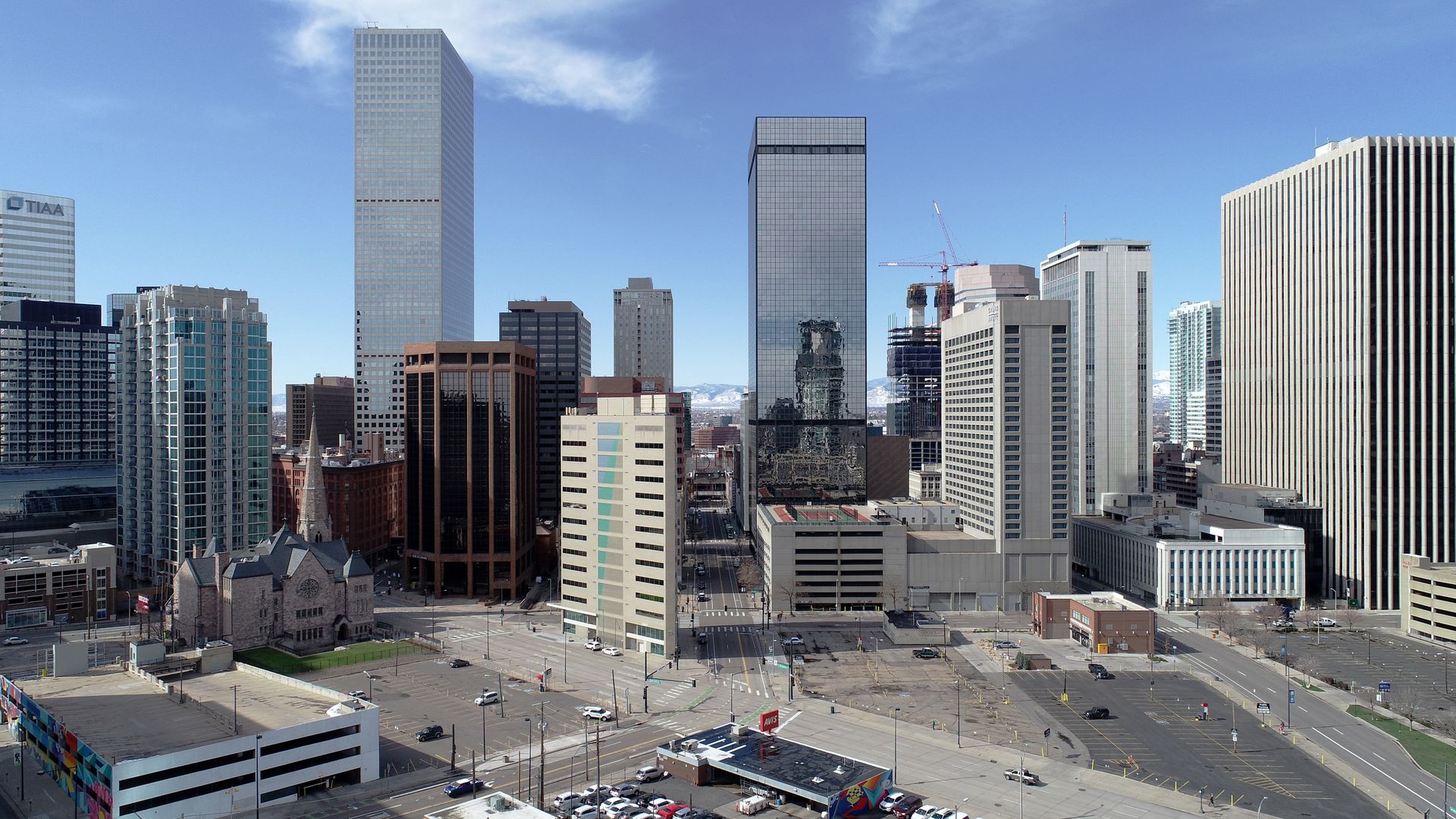 A photo of Denver's skyline