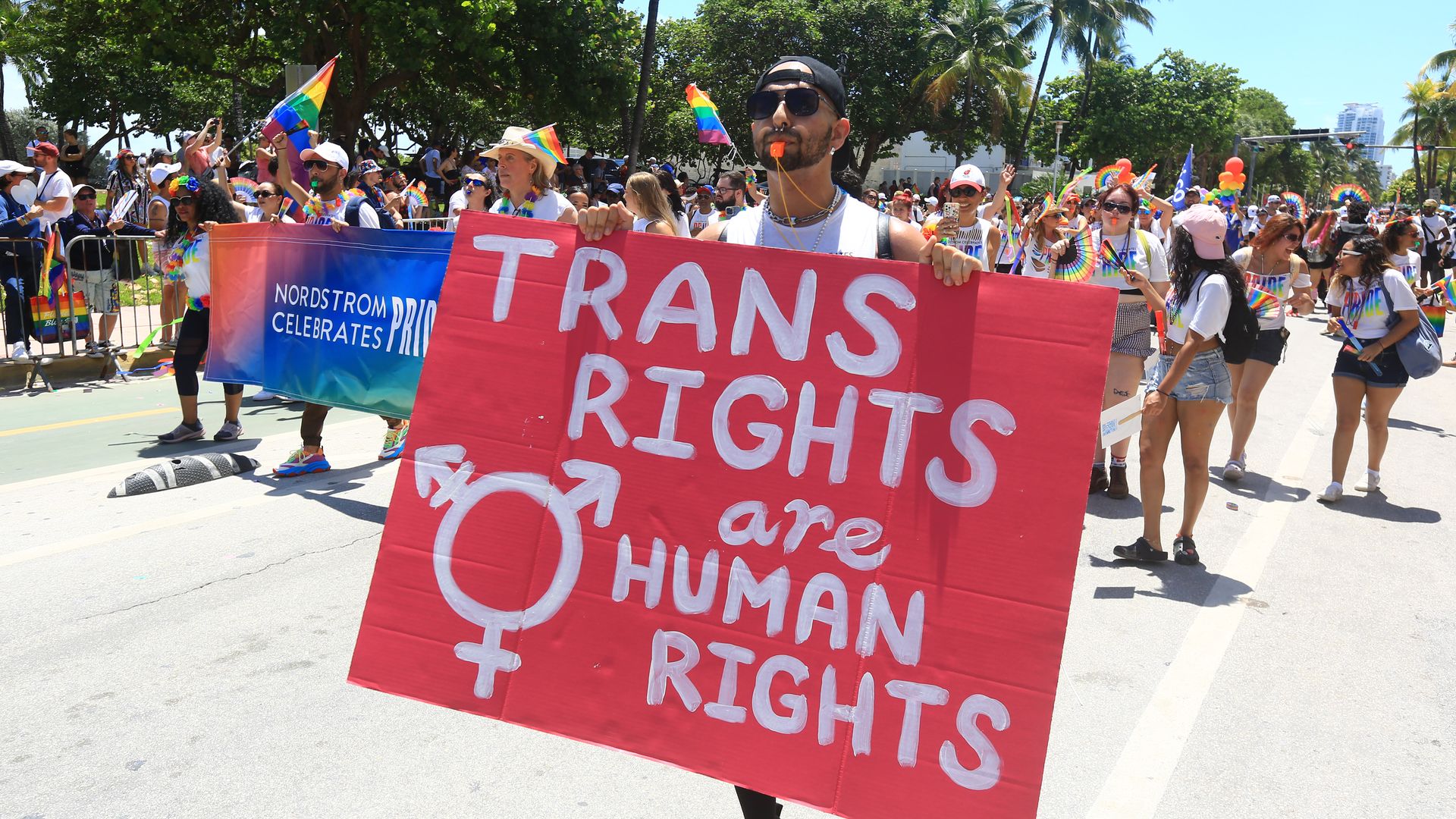 Attendees at Miami Beach Pride Parade 