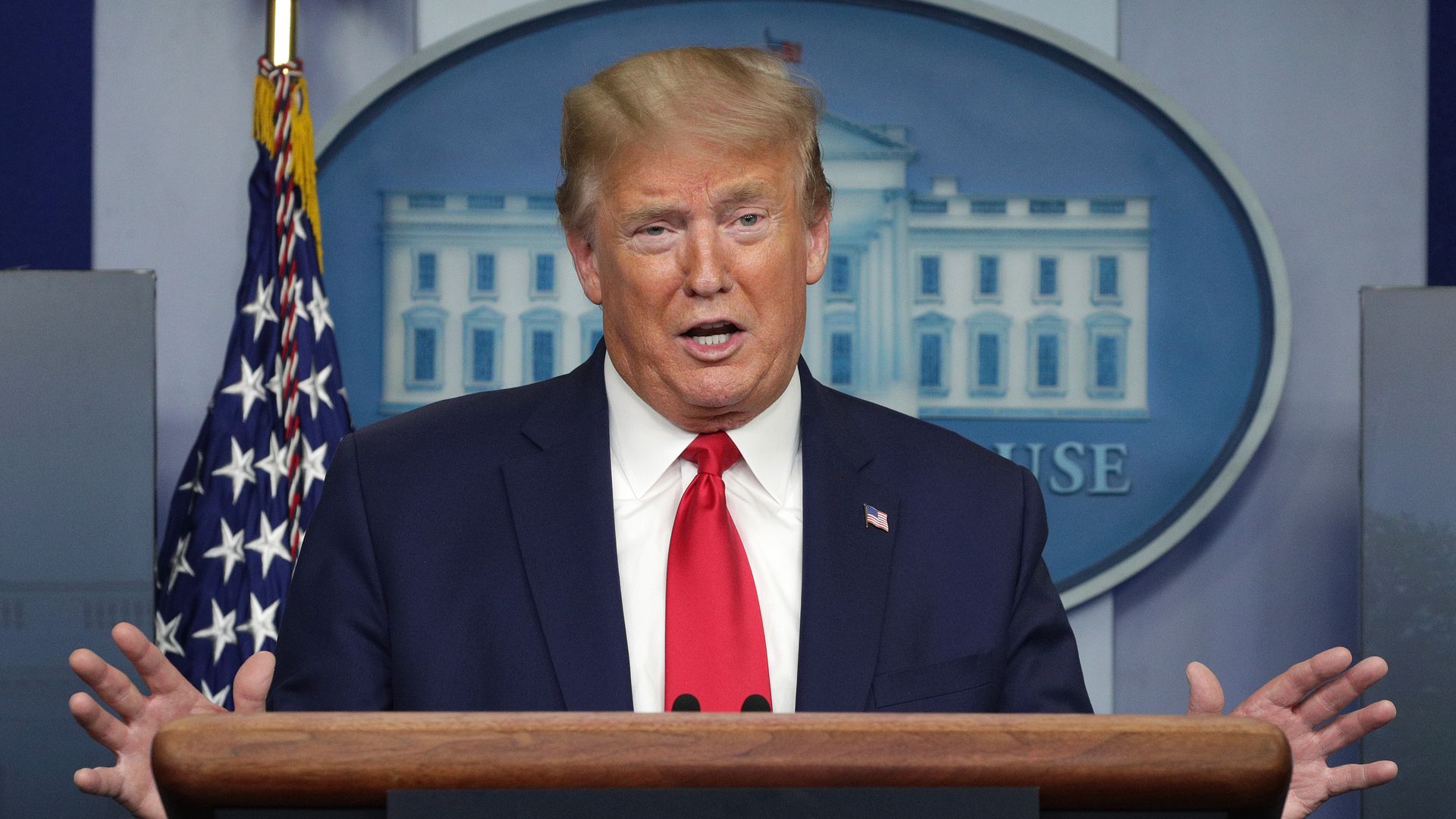 donald trump at the podium