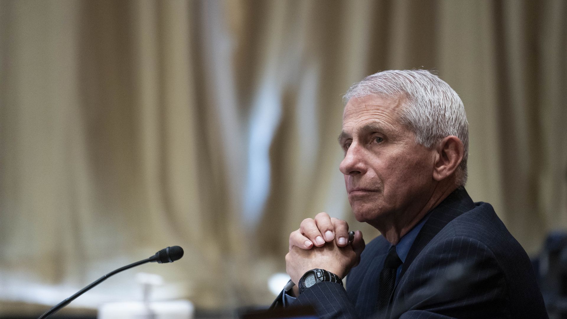 NIAID director Anthony Fauci looking serious at a congressional hearing on COVID-19