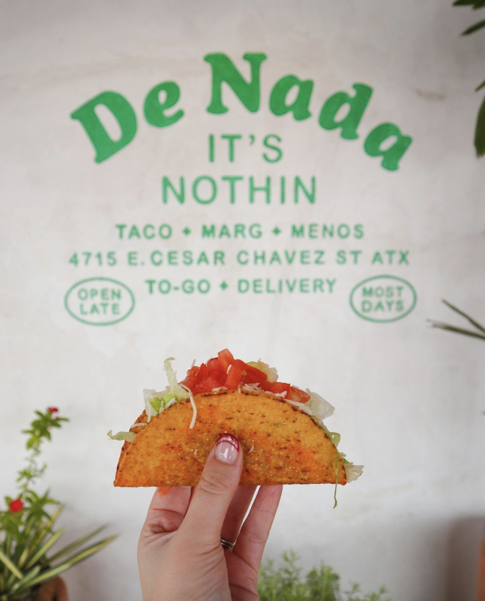 Taco at De Nada Cantina in Austin, Texas