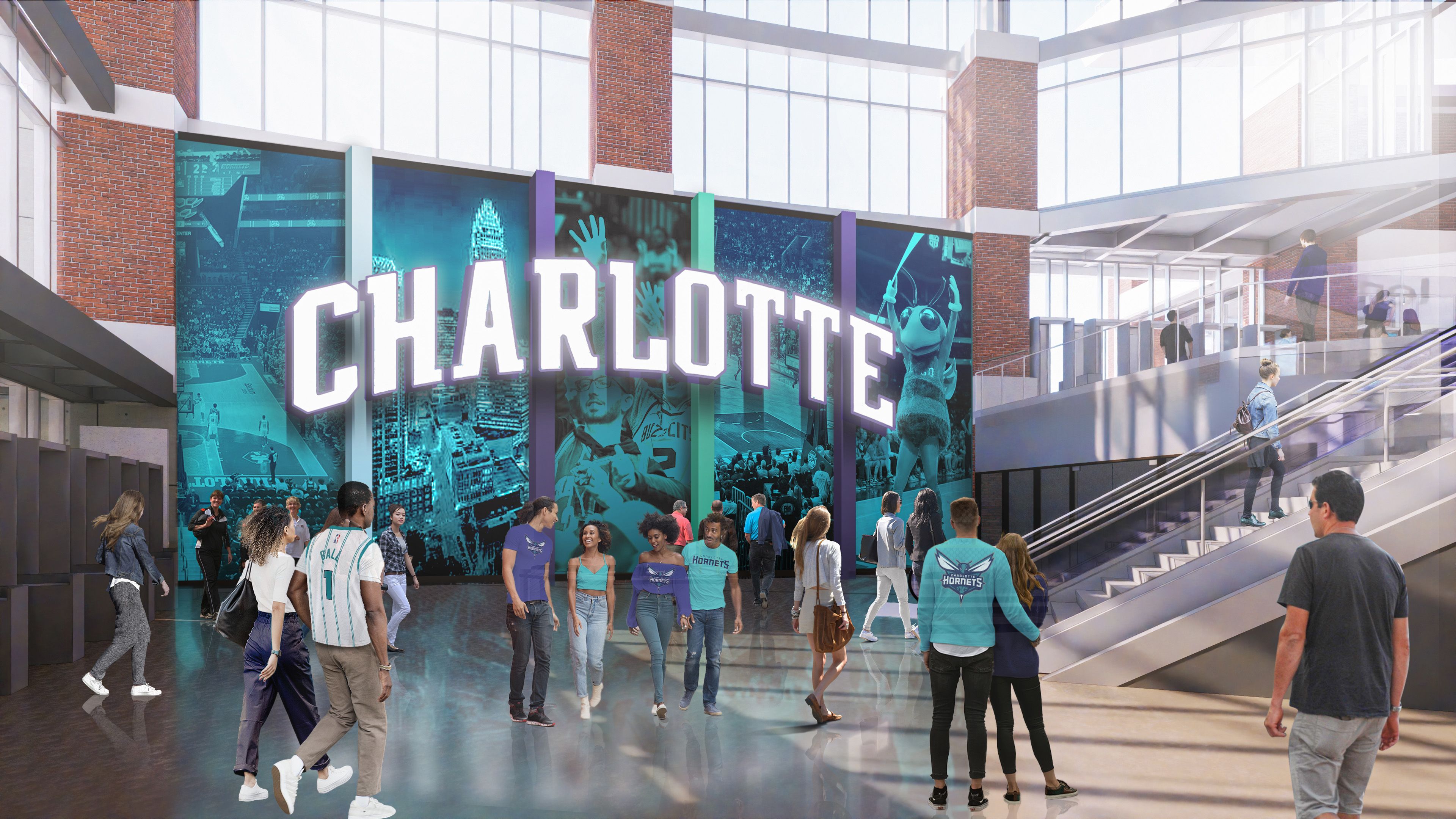 Rendering of Spectrum Center's concourse. 