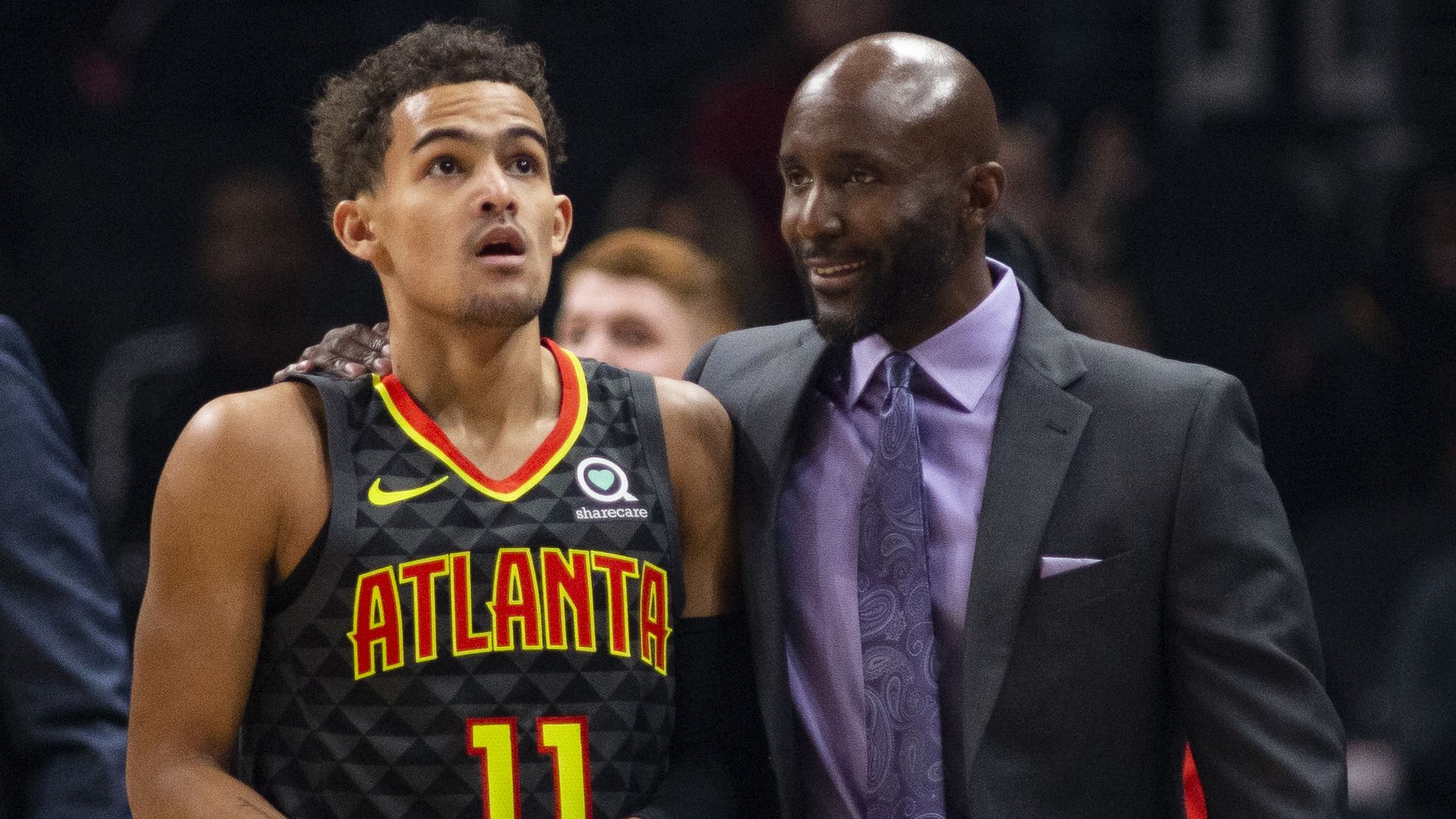 Lloyd Pierce and Trae Young
