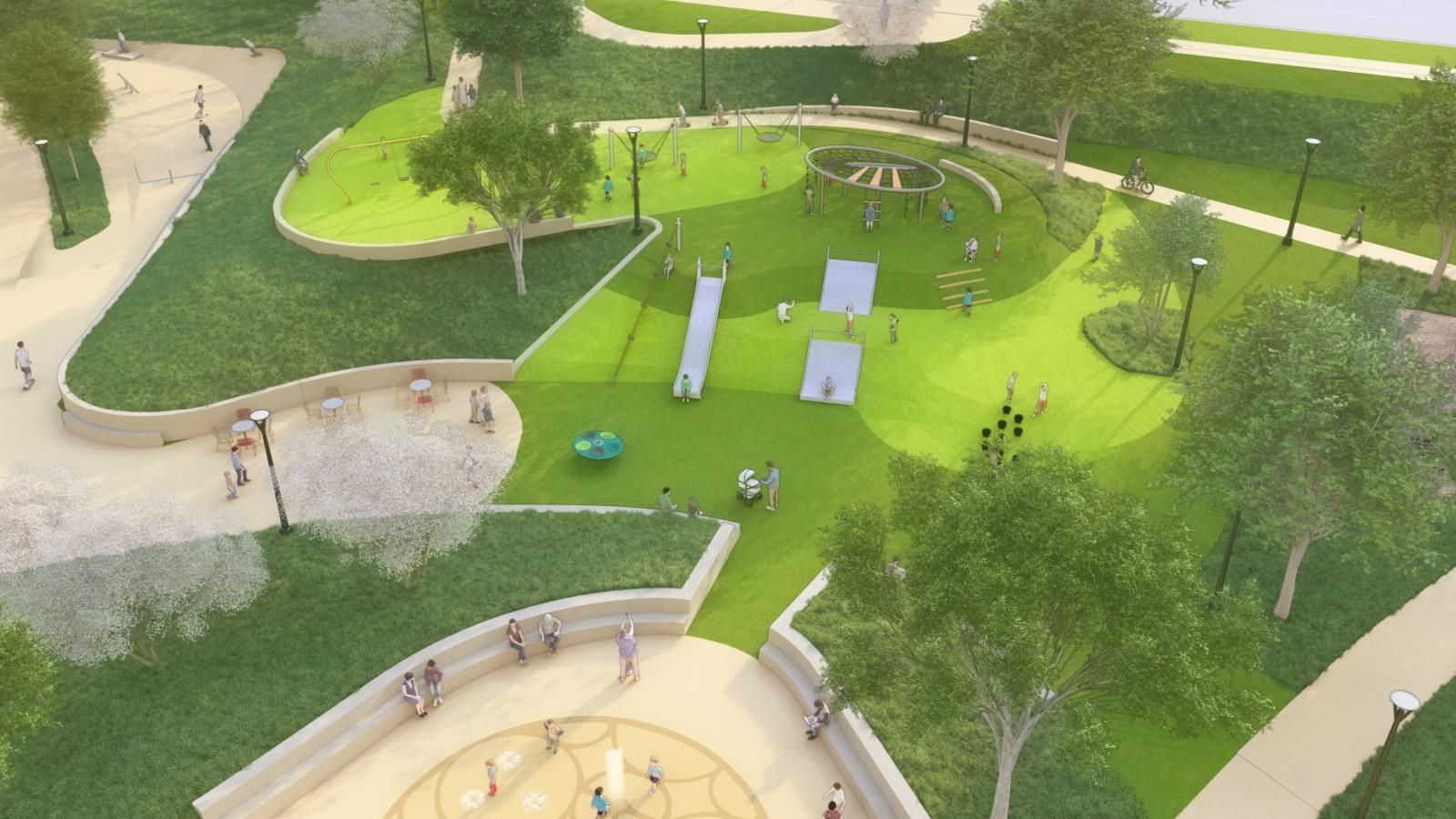Eastland Park playground. Rendering: Courtesy of Mecklenburg County