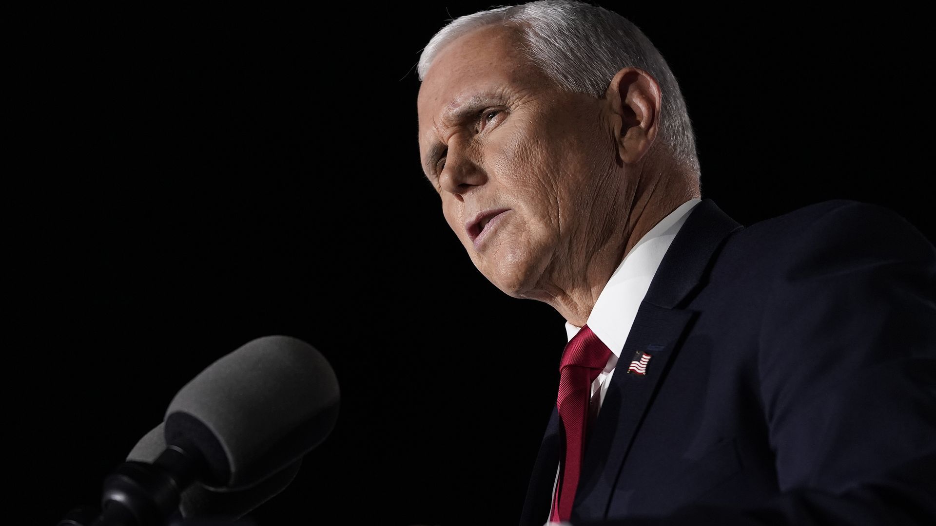 Mike Pence accepting the Republican nomination for vice president on Aug. 26.