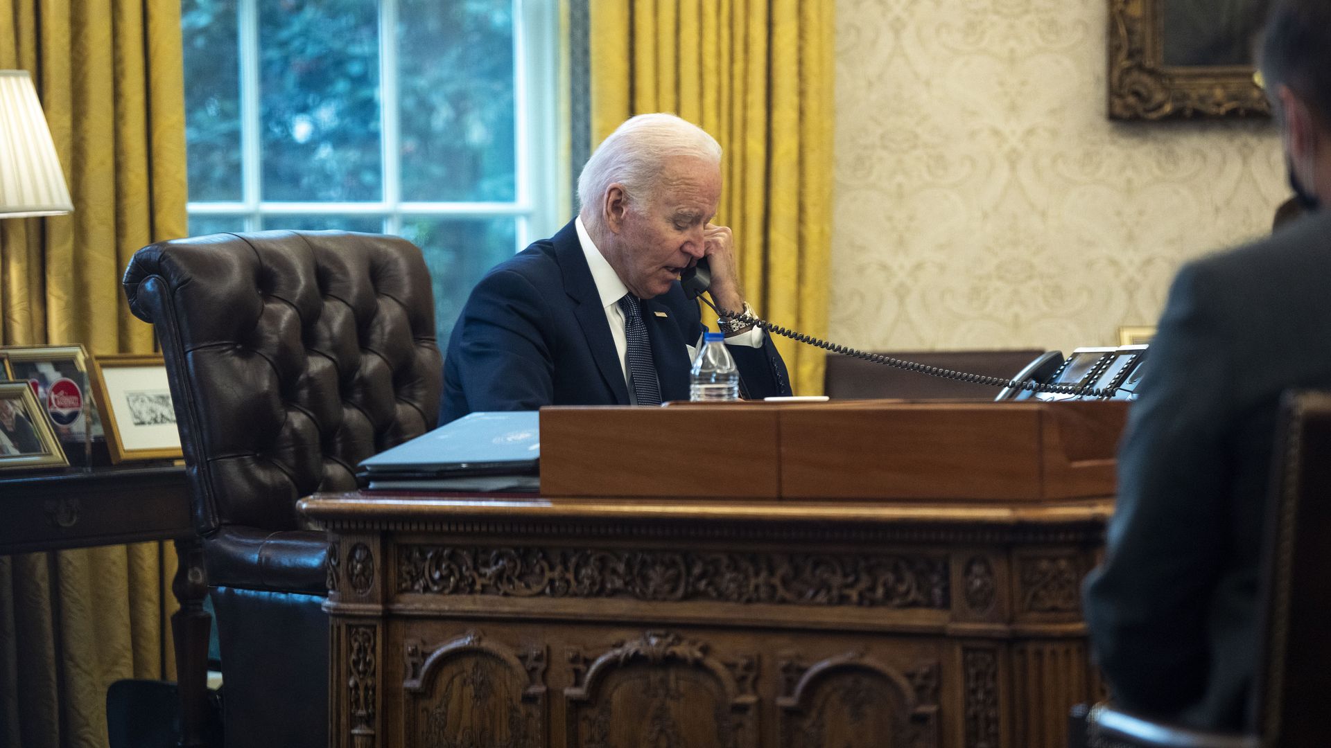 President Biden in the Oval Office on Dec. 9, 2023. Photo: Doug Mills-Pool/Getty Images