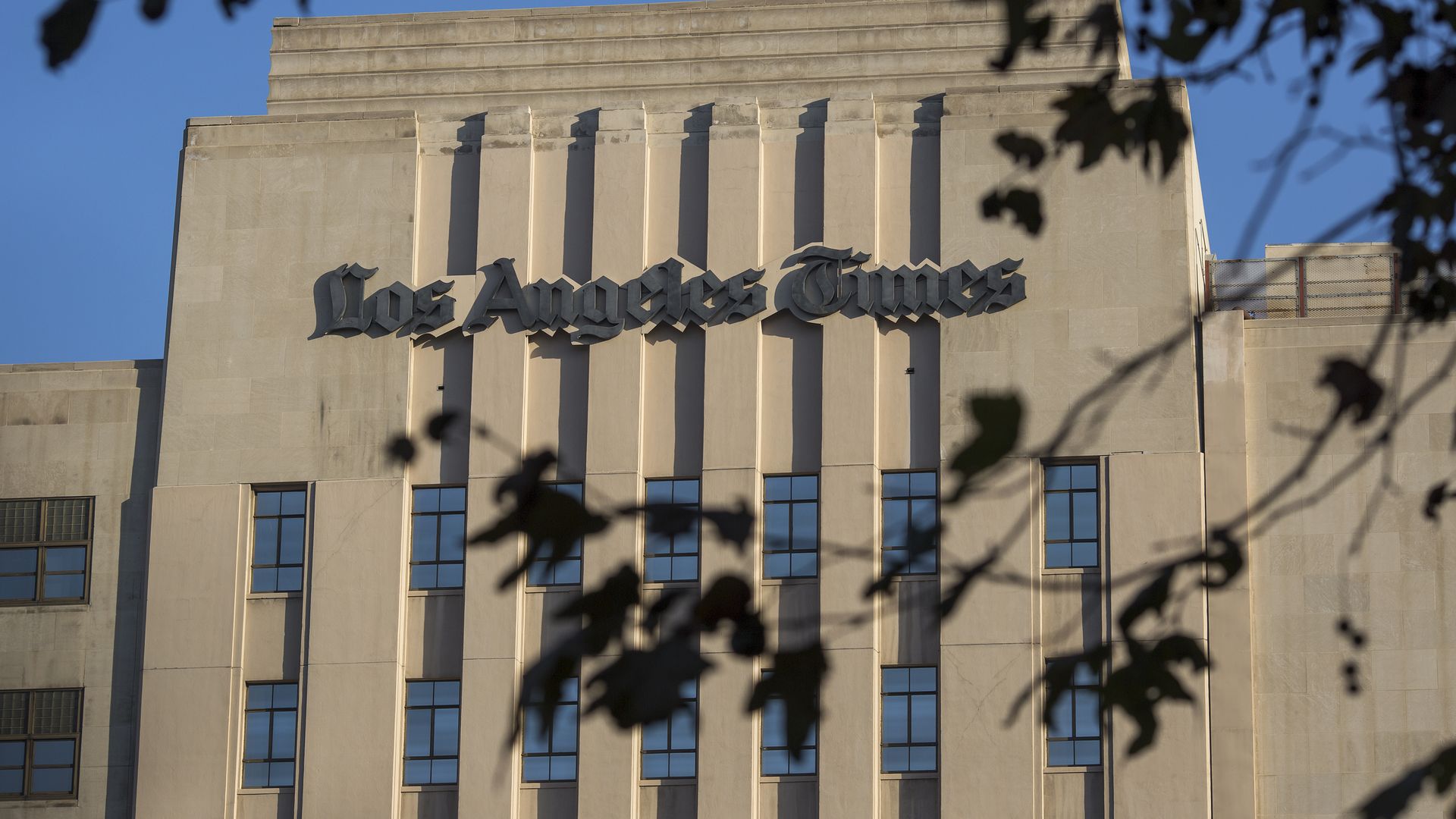 The Los Angeles Times building.