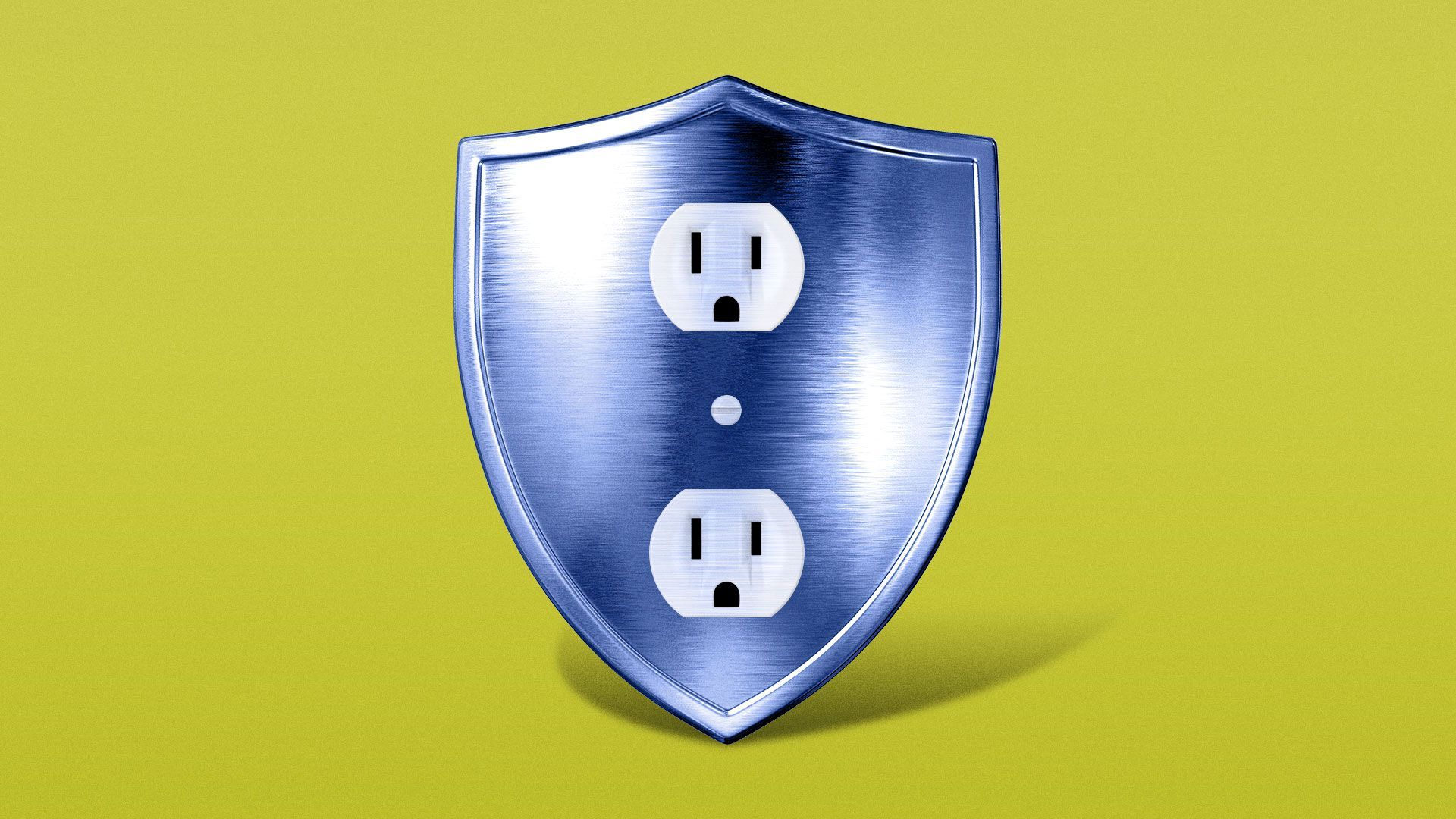 Illustration of a shield electrical outlet