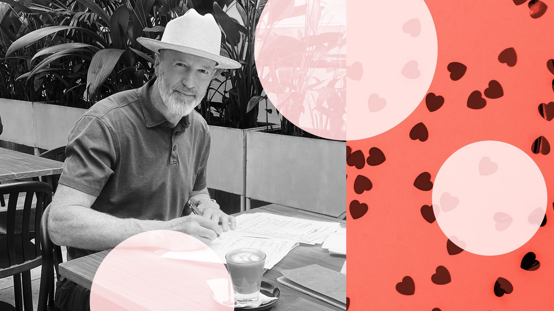 Photo illustration of Peter McGraw surrounded by abstract shapes.