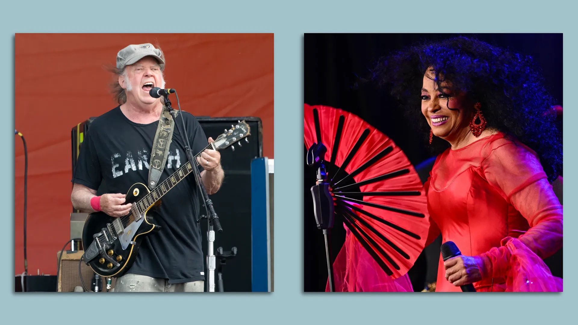 Neil Young and Diana Ross