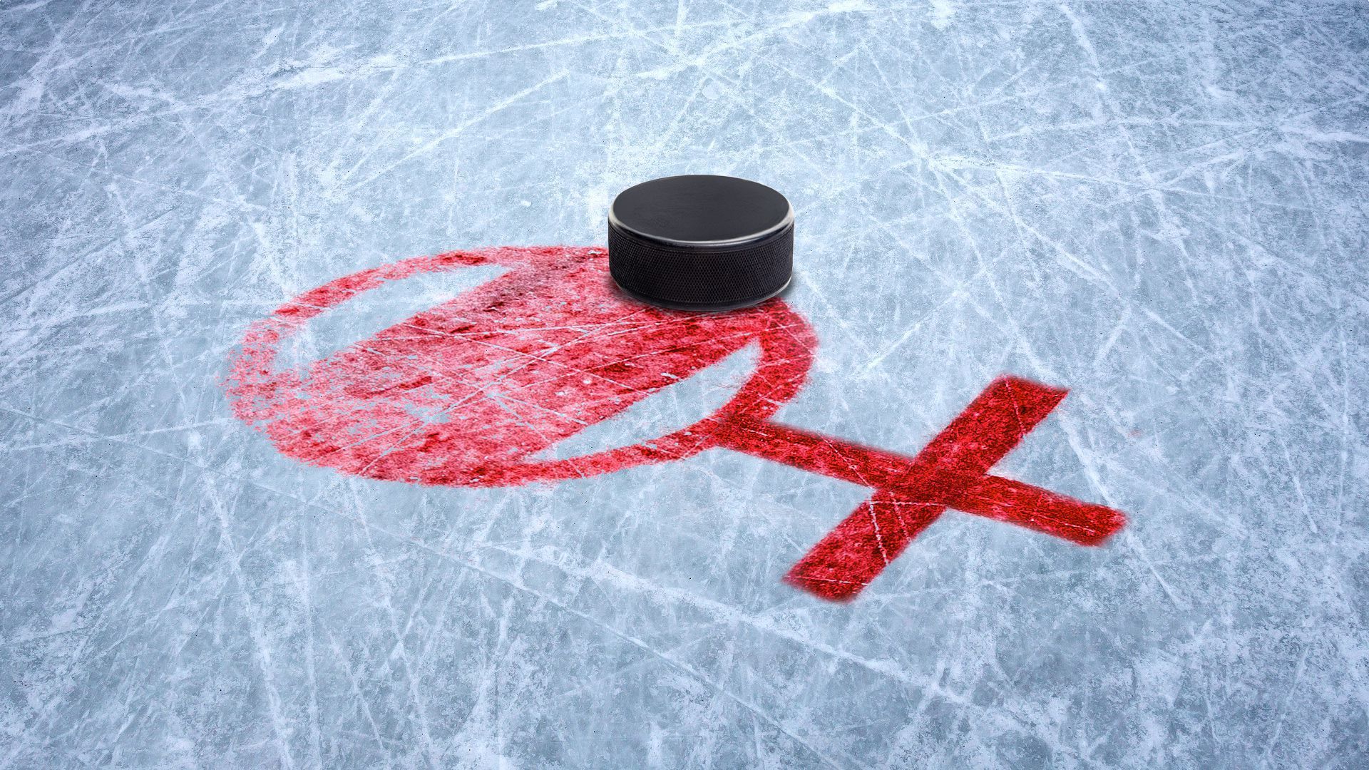 Illustration of a hockey puck.