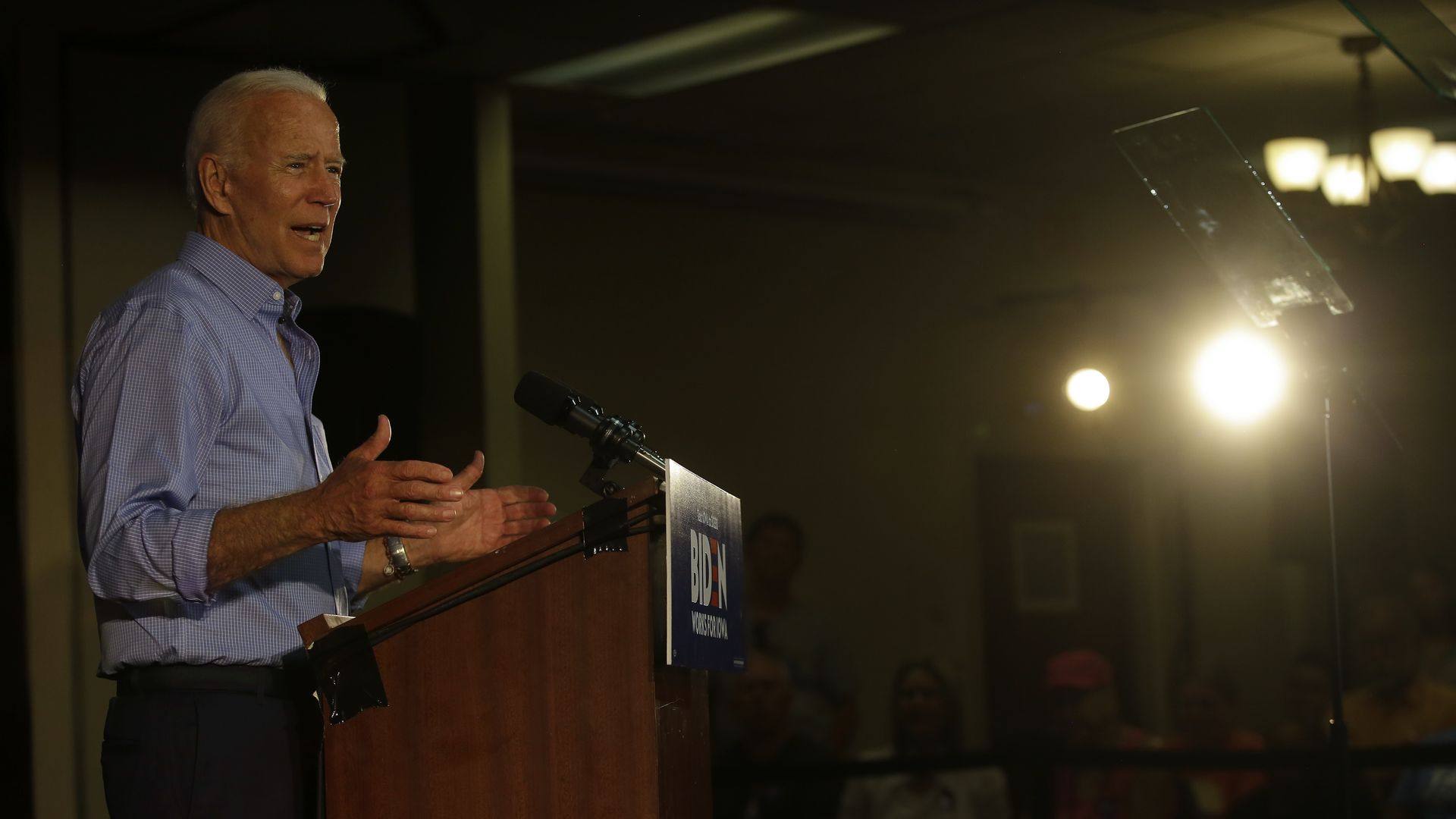 Former Vice President and 2020 presidential candidate Joe Biden speaks during a campaign event on July 4, 2019 in Marshalltown, Iowa.