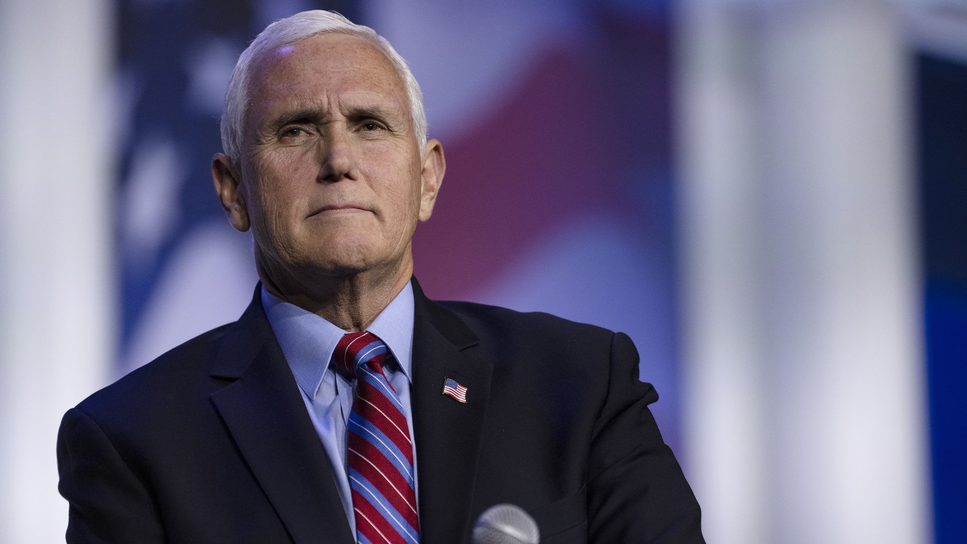 Former Vice President Mike Pence is seen at a public event.