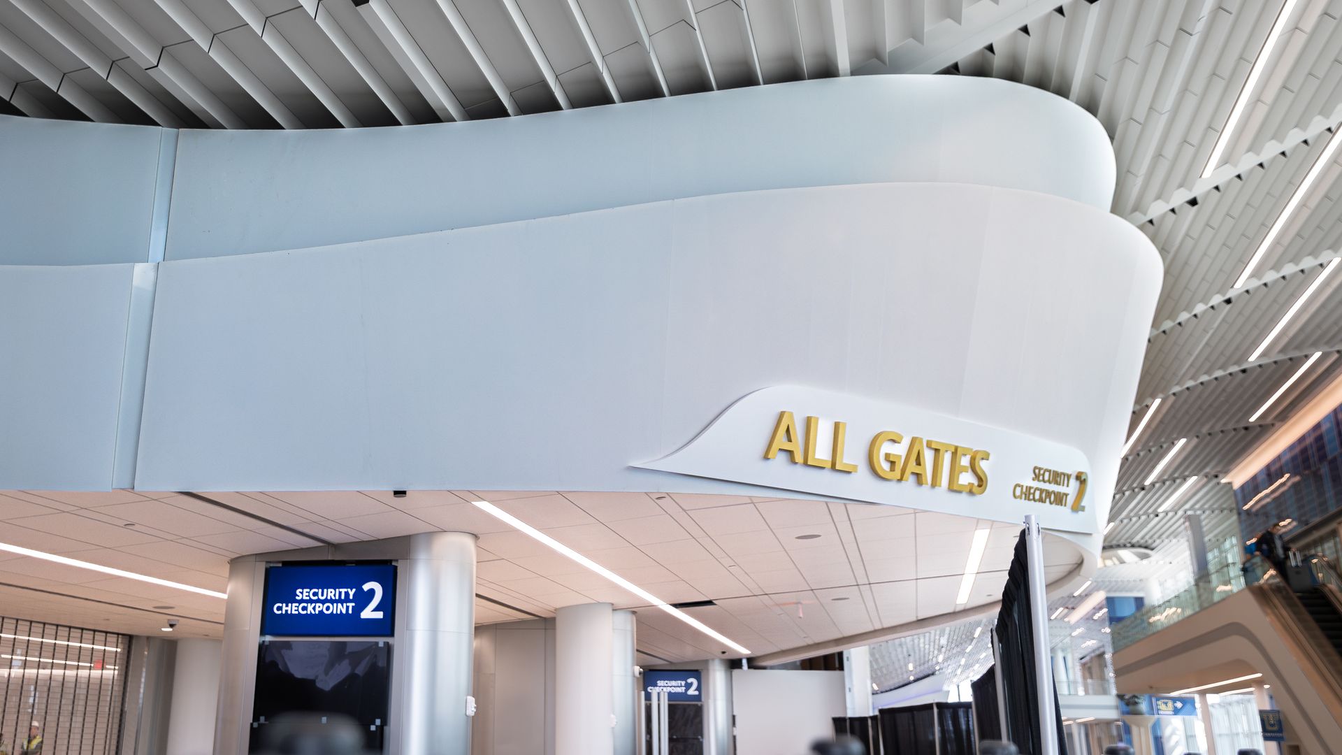 Entrance to Checkpoint 2 at Charlotte's airport. 