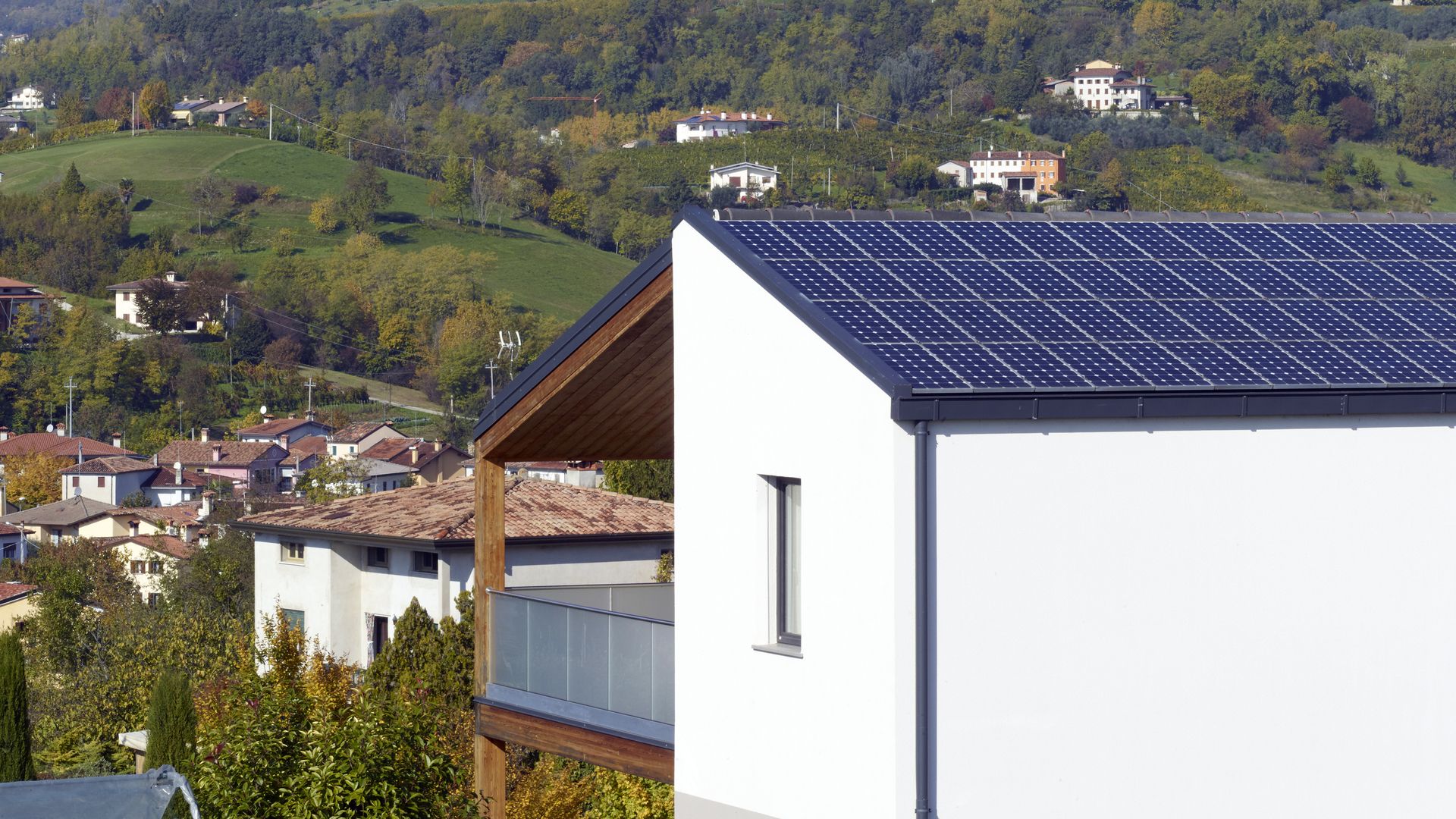 Solar panels on a home