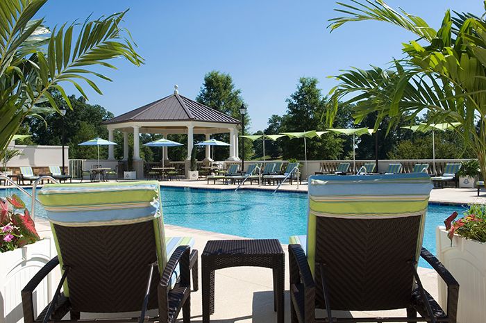 outdoor pool at ballantyne hotel charlotte