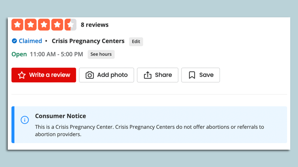 Scoop: Yelp Fires Back At State Attorneys General Over Crisis Pregnancy ...