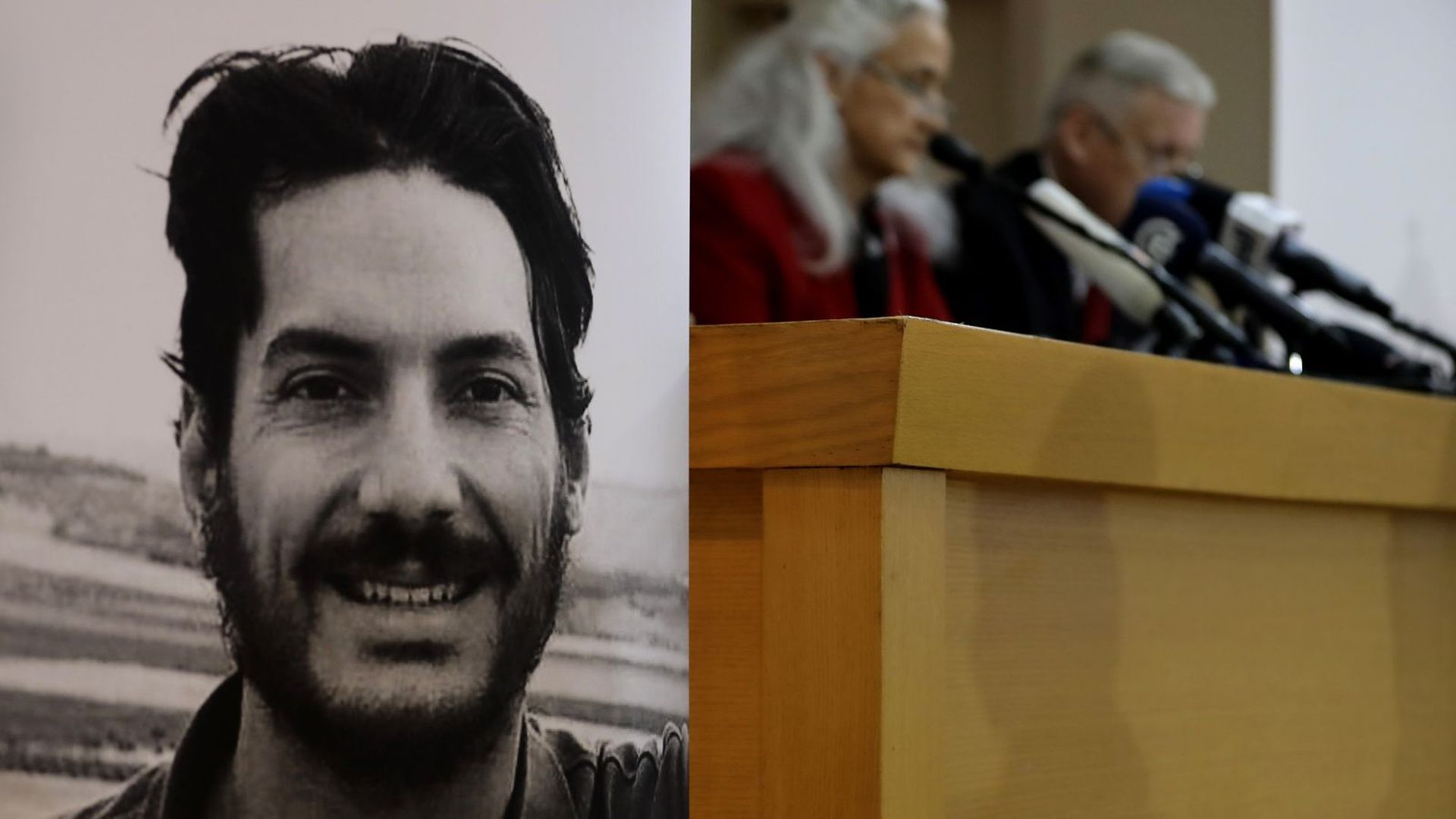 Marc and Debra Tice, the parents of Austin Tice, give a press conference in the Lebanese capital Beirut in December 2018. Photo: Joseph Eid/AFP via Getty Images