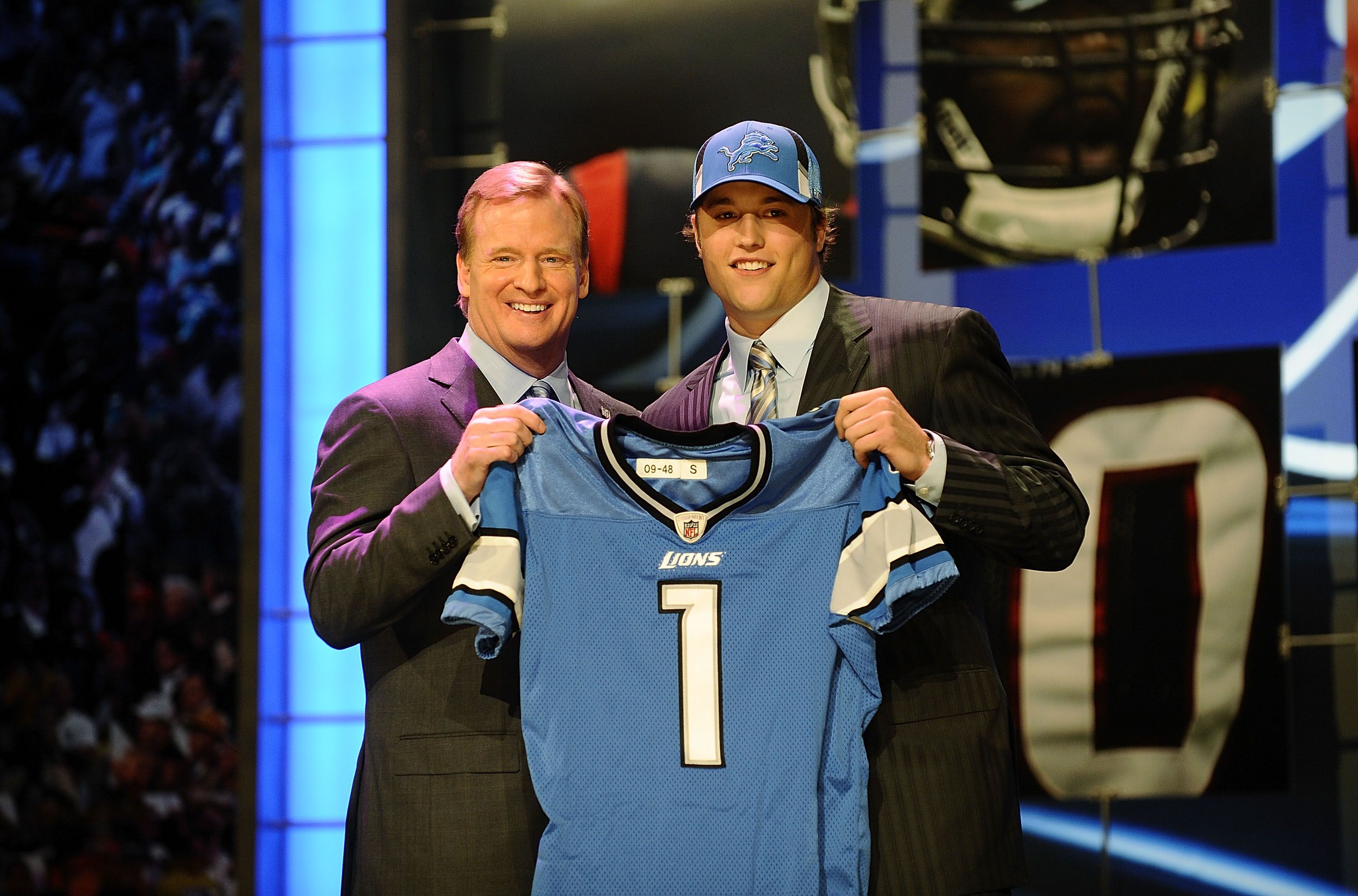 Matthew Stafford and Roger Goodell