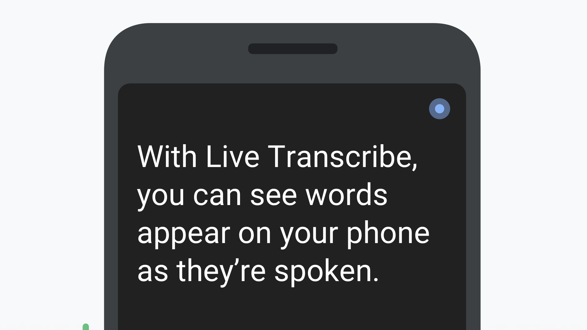 Google Pixel phone showing live translation