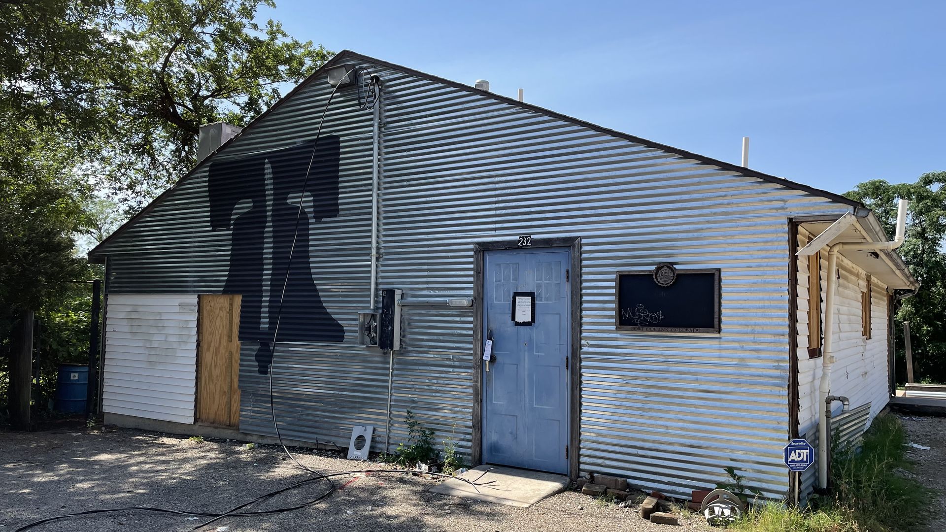 An empty bar, ready to be demolished