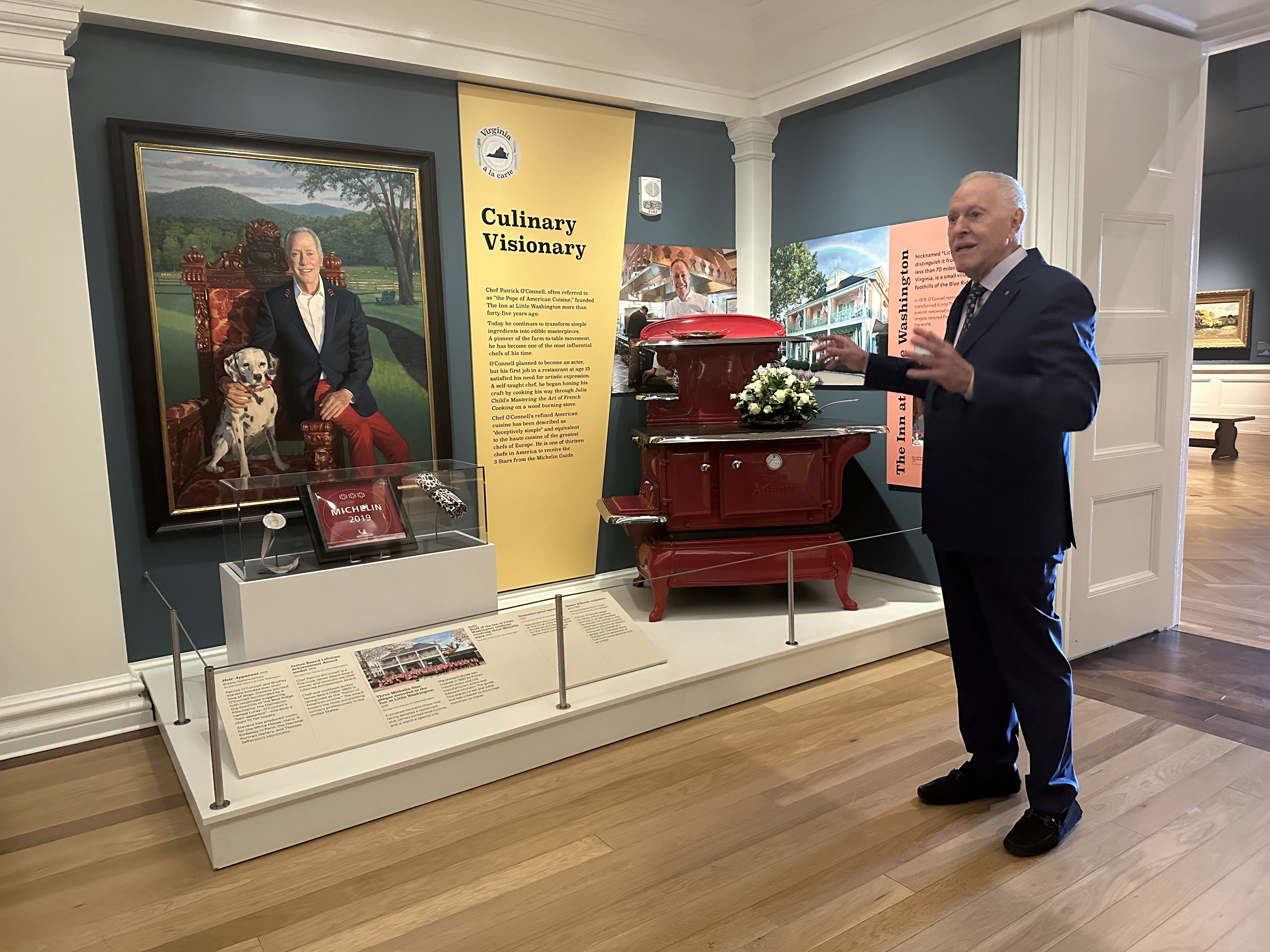 Patrick Oconnell stands in front of his stove 
