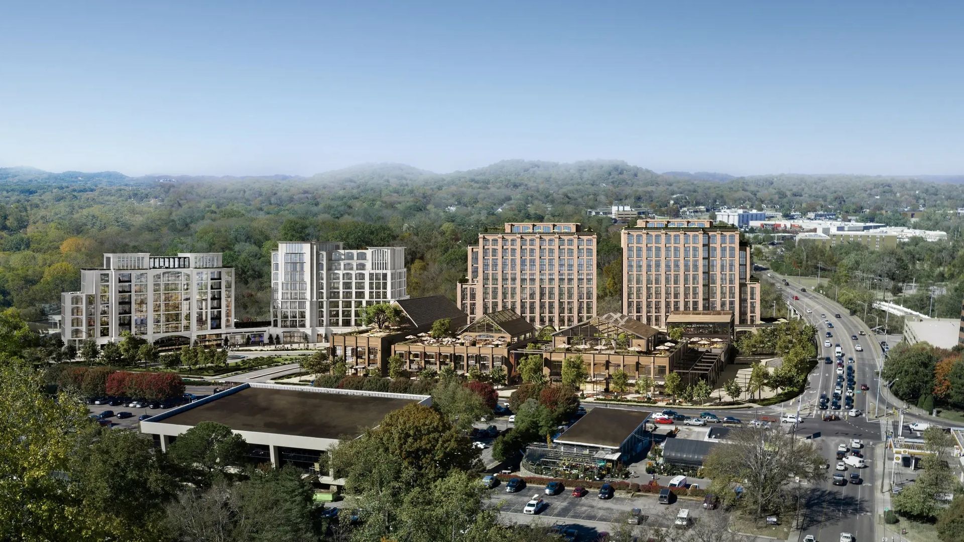 Updated Belle Meade Plaza renderings released - Axios Nashville