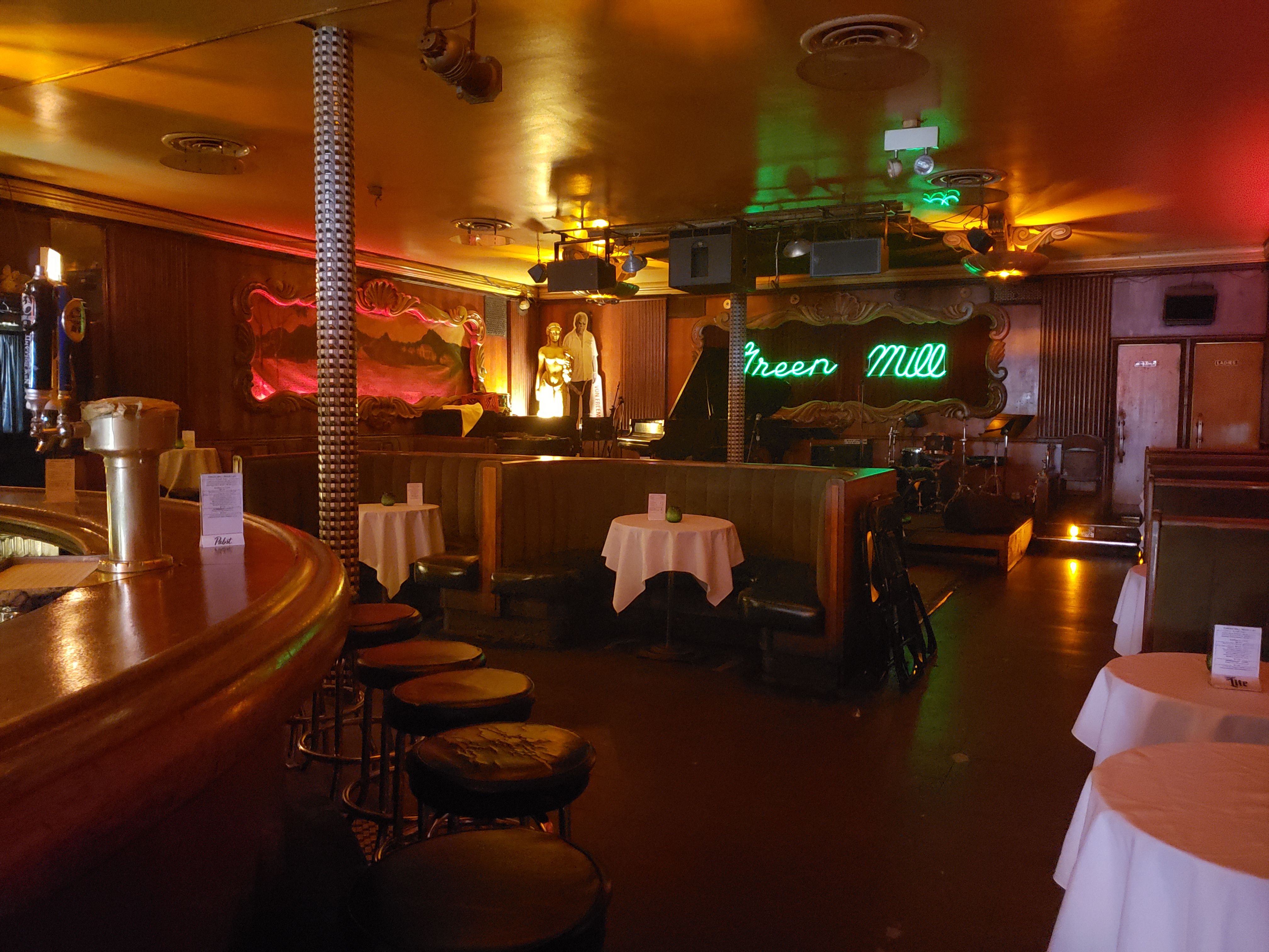 old fashioed bar and stage