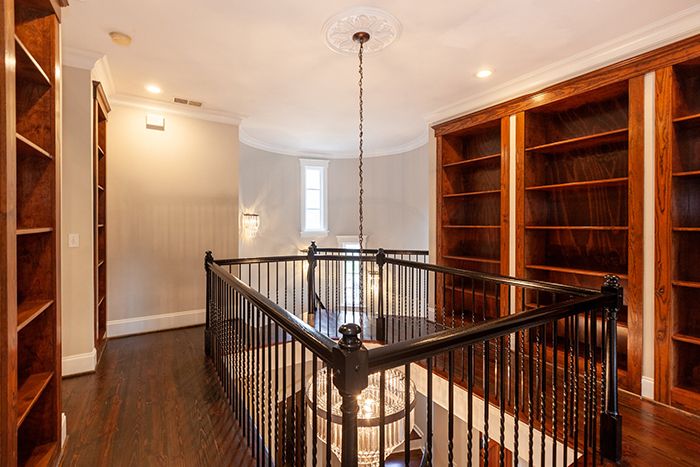 latoya evans home tour south charlotte stairs and book cases