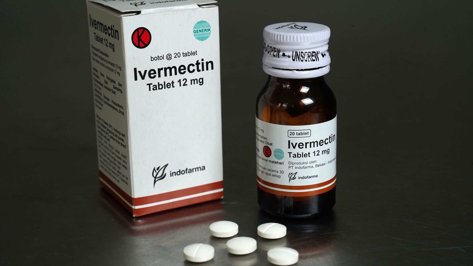 Ivermectin tablets arranged in Jakarta, Indonesia, on Thursday, Sept. 2, 2021. 