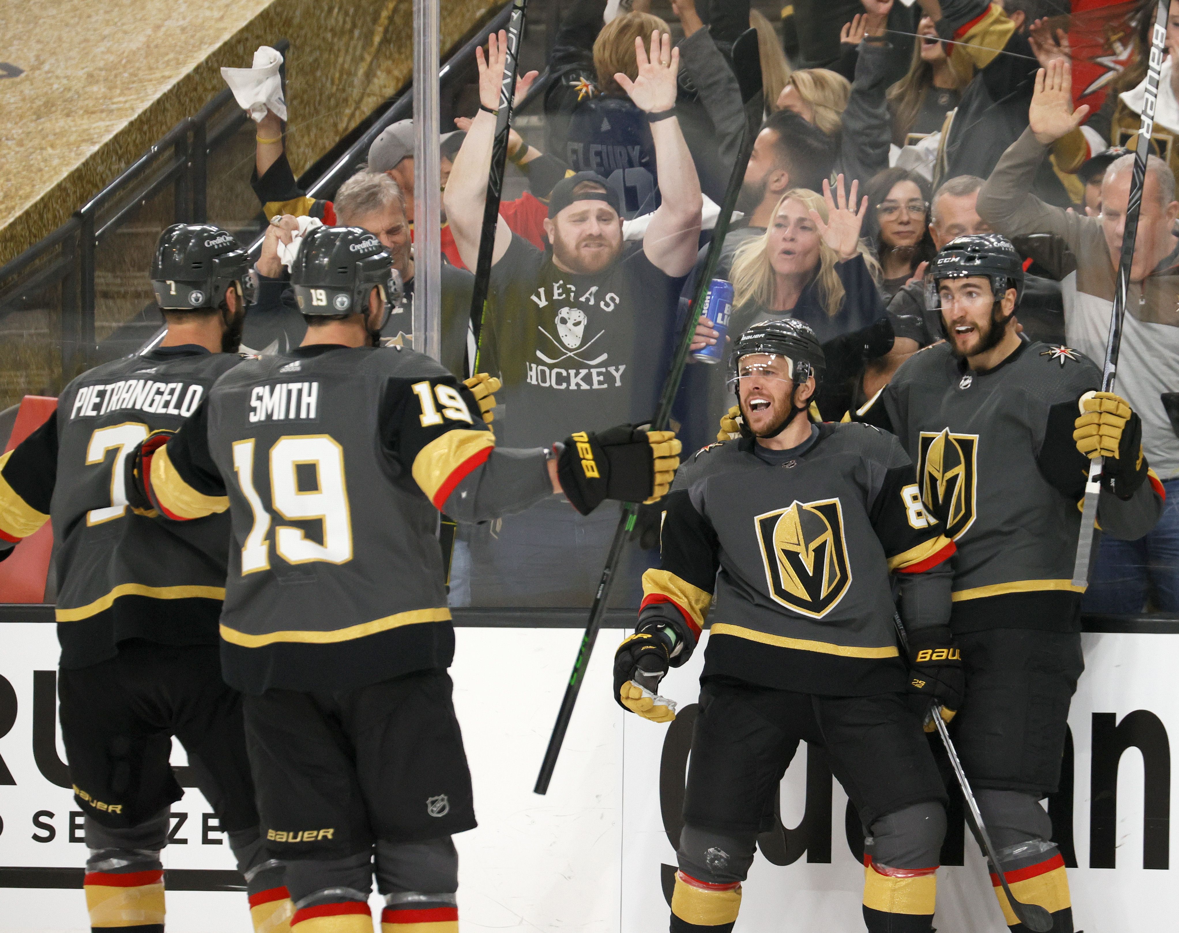vegas golden knights celebrating goal