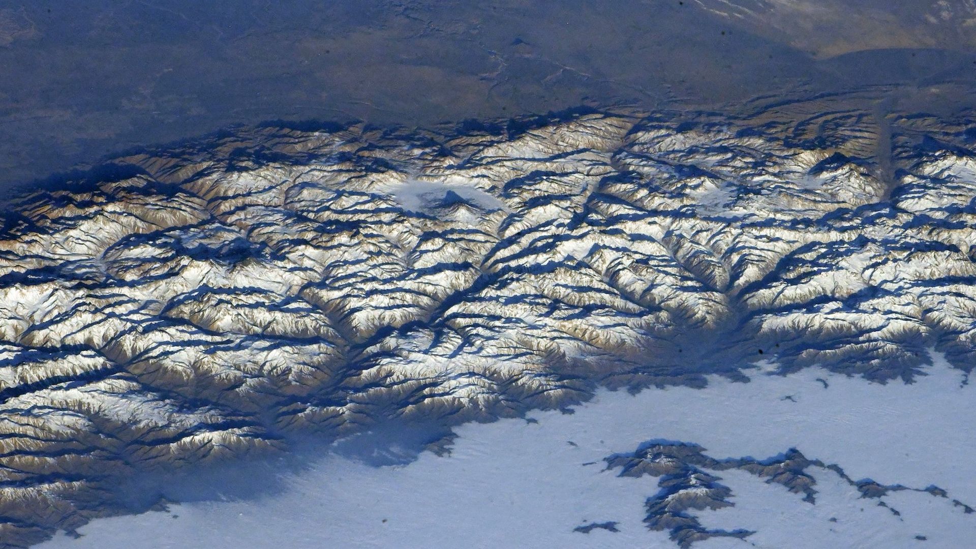 The Andes Mountains seen from orbit.